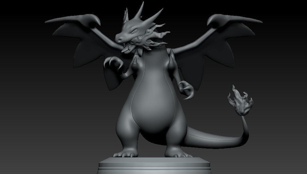 Pokemon Mega Charizard X 3D print model_2