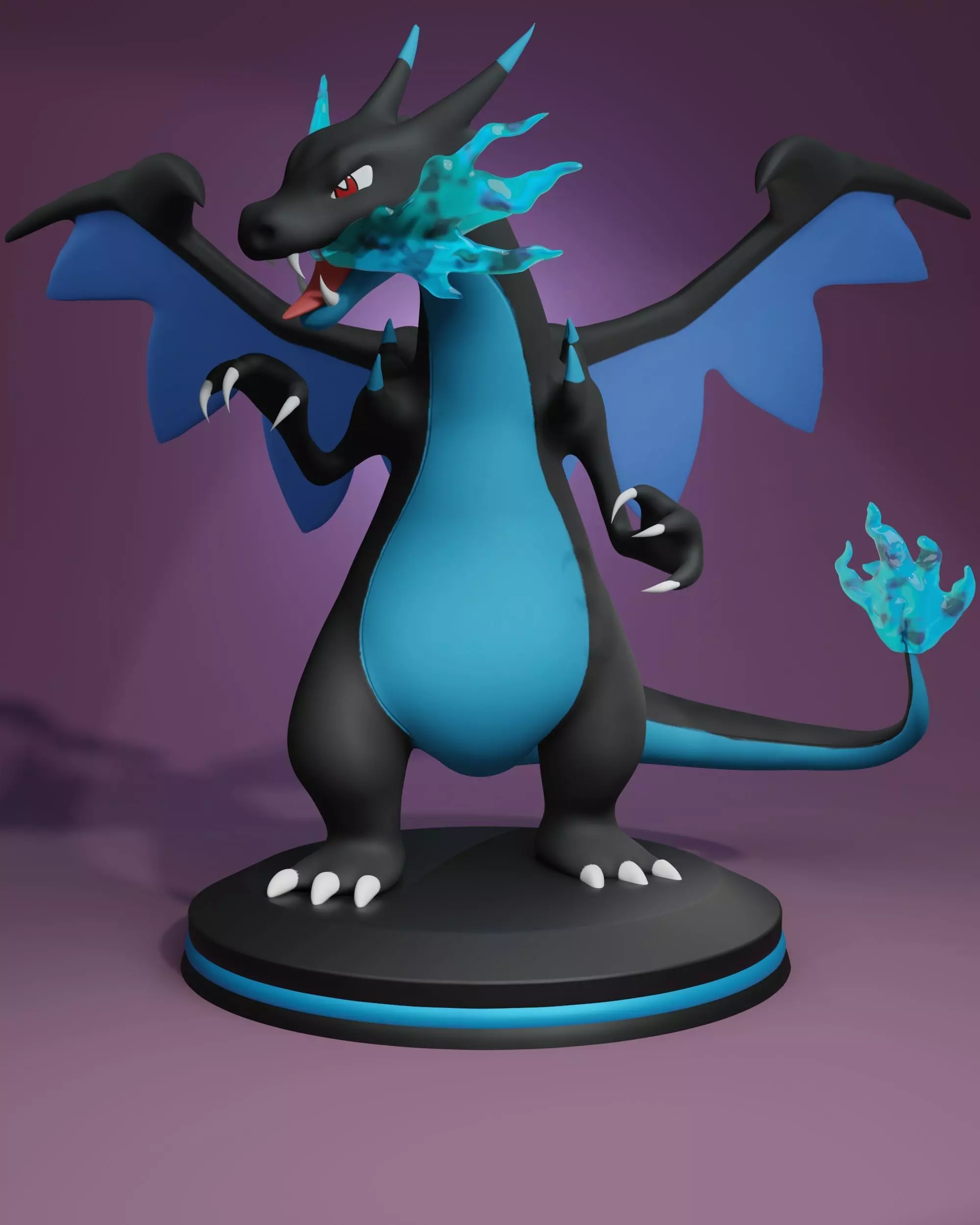 Pokemon Mega Charizard X 3D print model_0