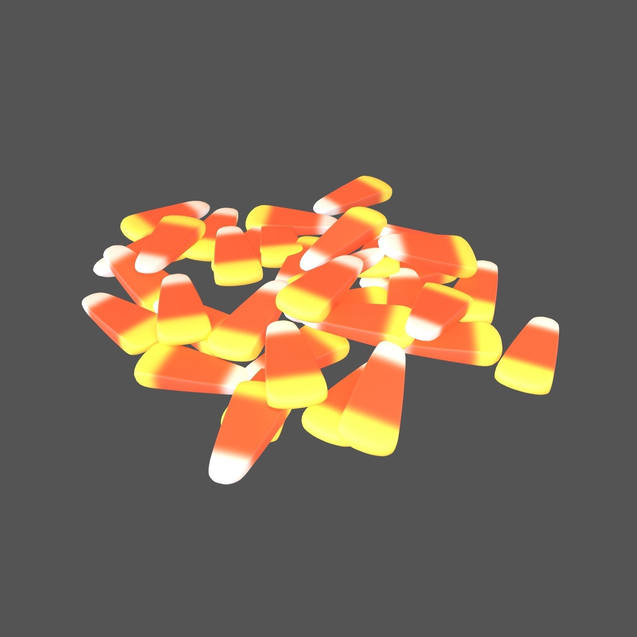 Candy Corn Pile v1 001 Low-poly 3D model_4