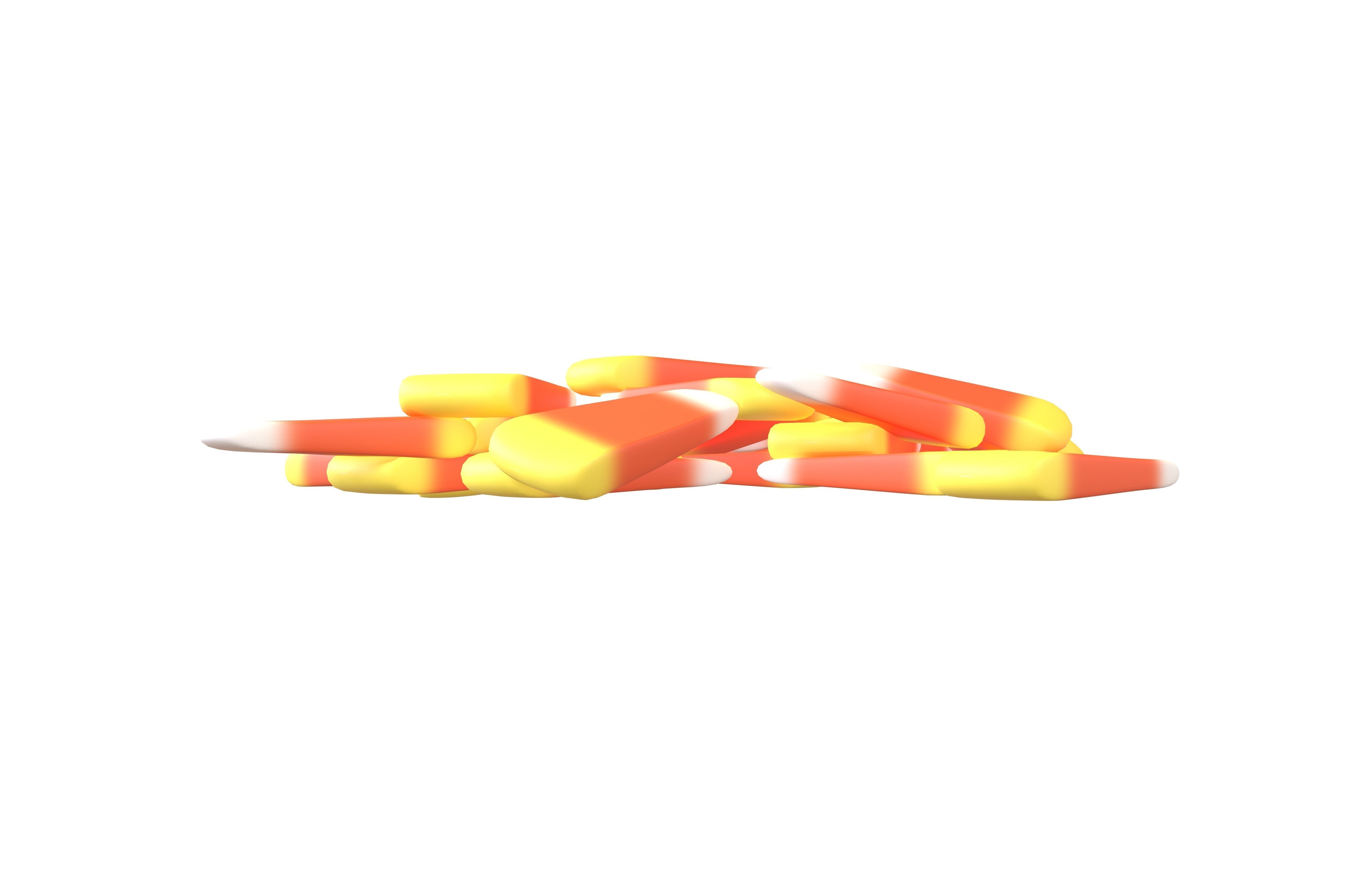 Candy Corn Pile v1 001 Low-poly 3D model_2