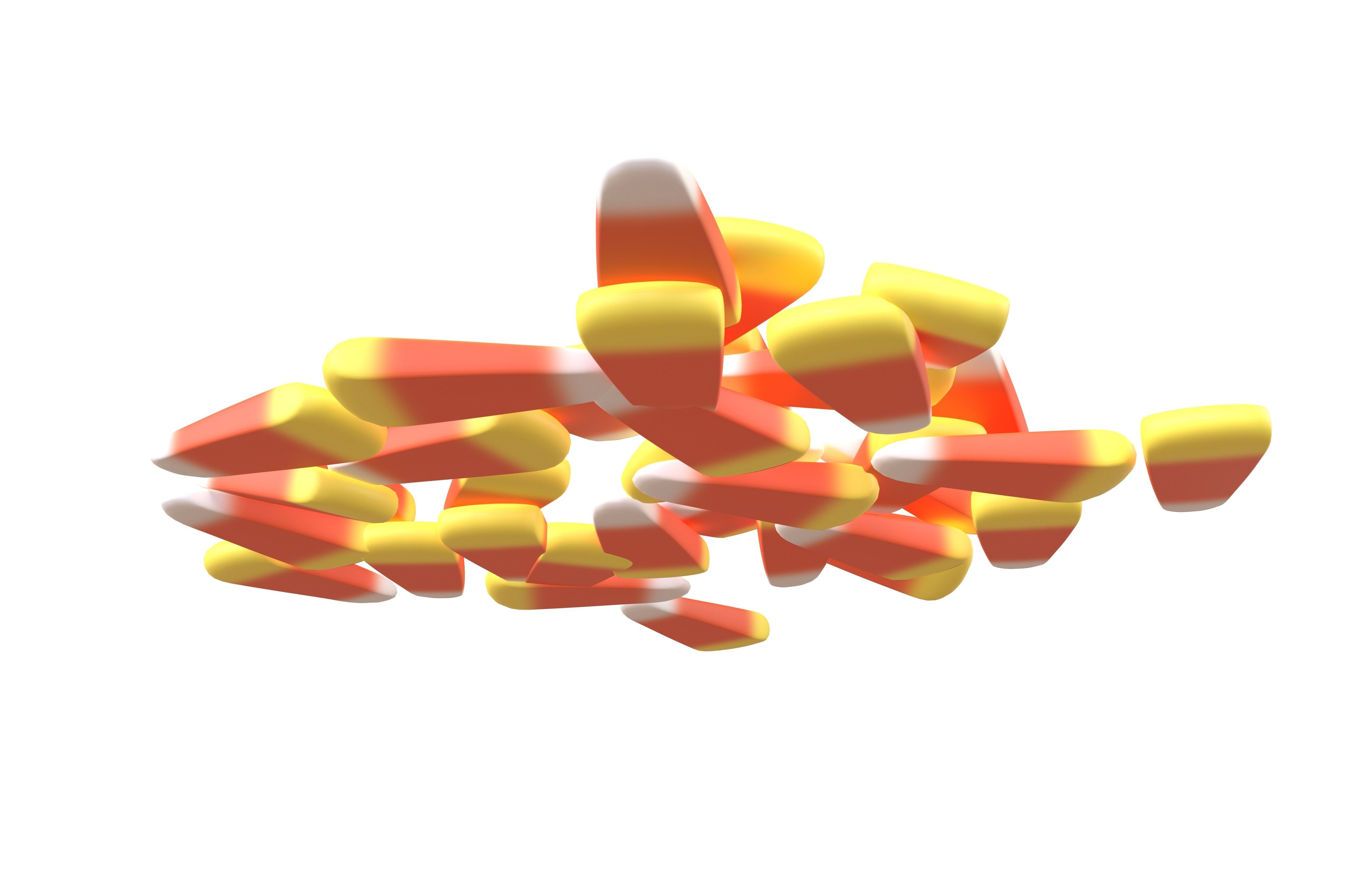 Candy Corn Pile v1 001 Low-poly 3D model_1