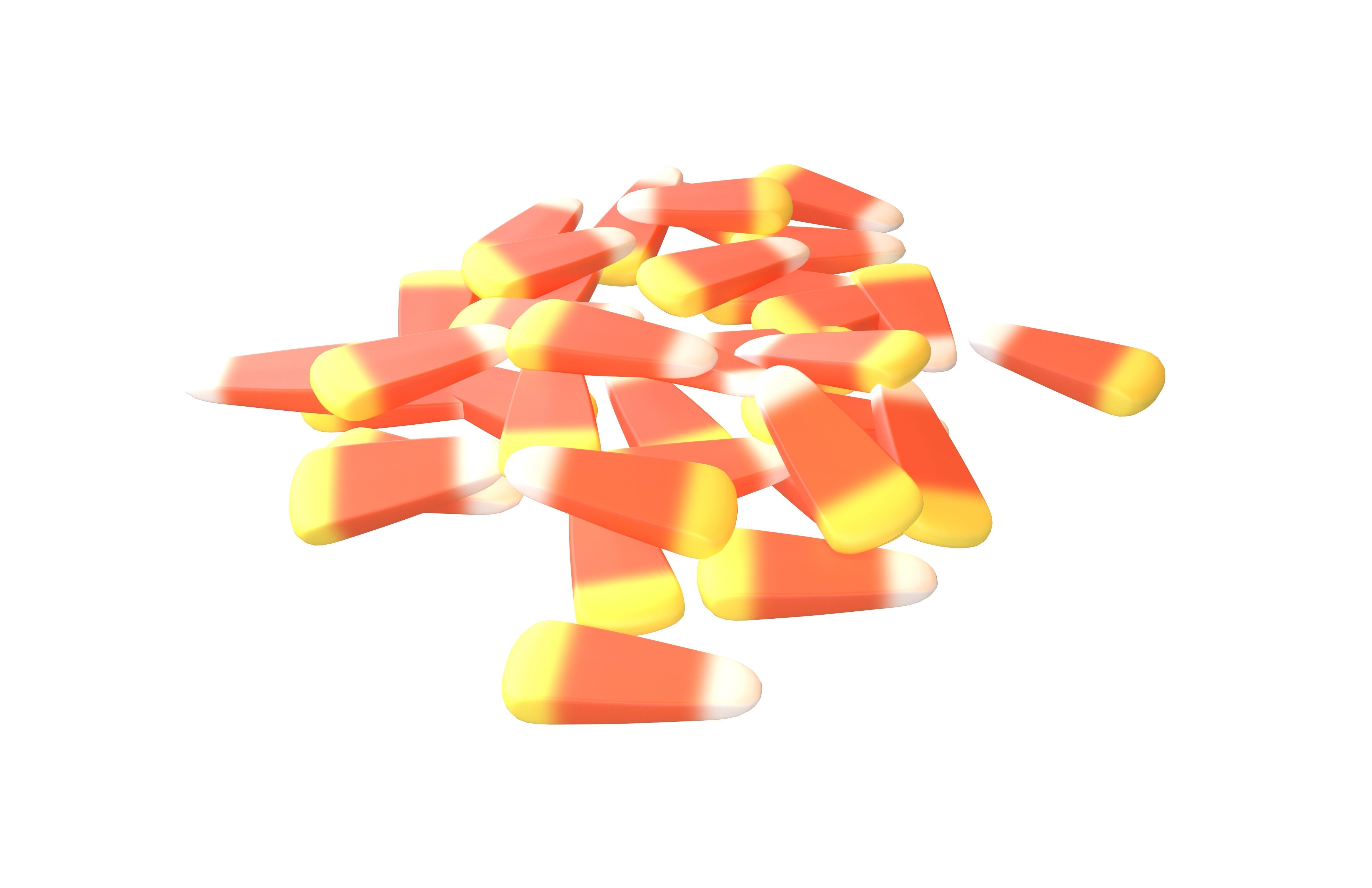 Candy Corn Pile v1 001 Low-poly 3D model_3