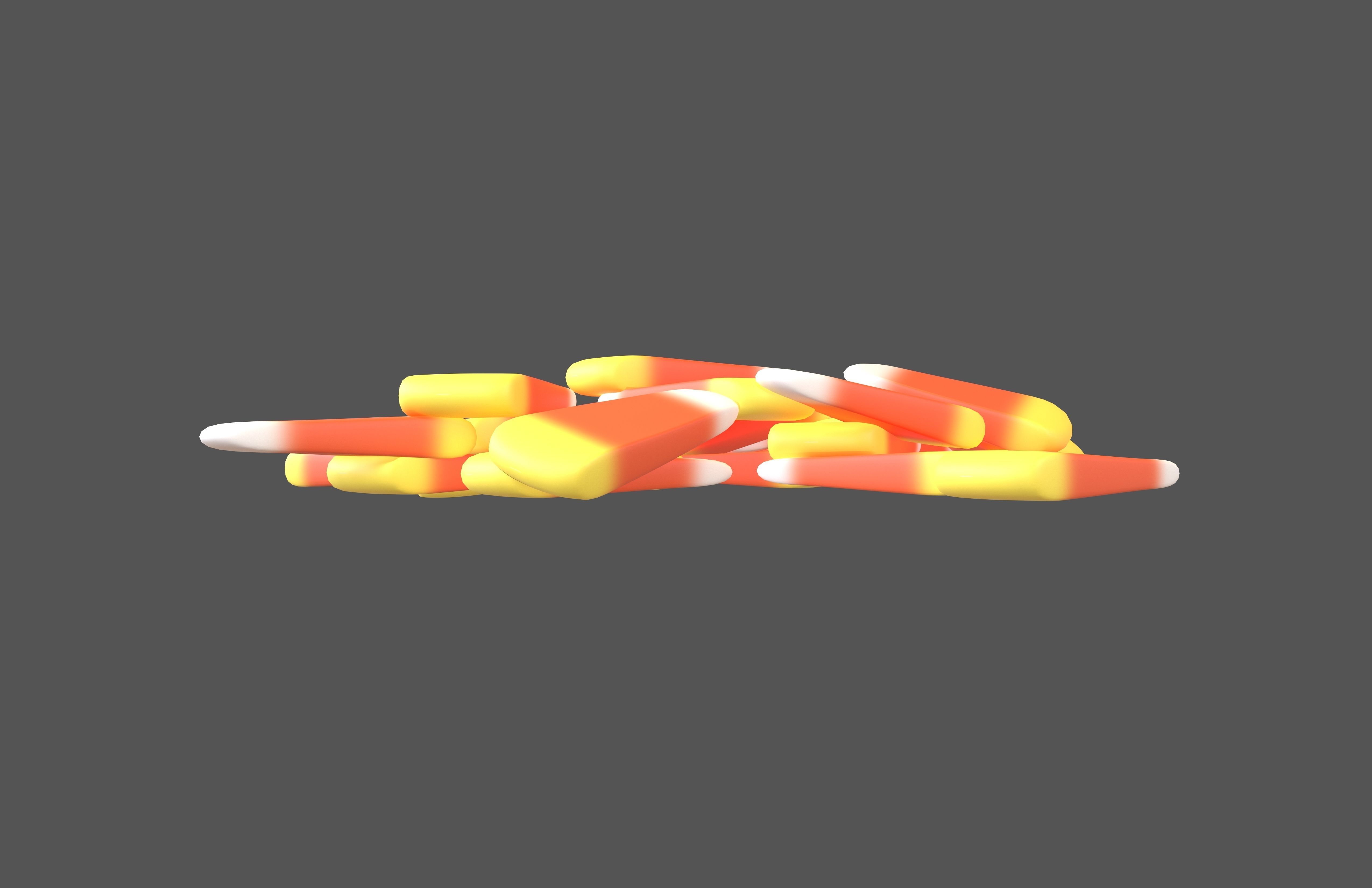 Candy Corn Pile v1 001 Low-poly 3D model_5