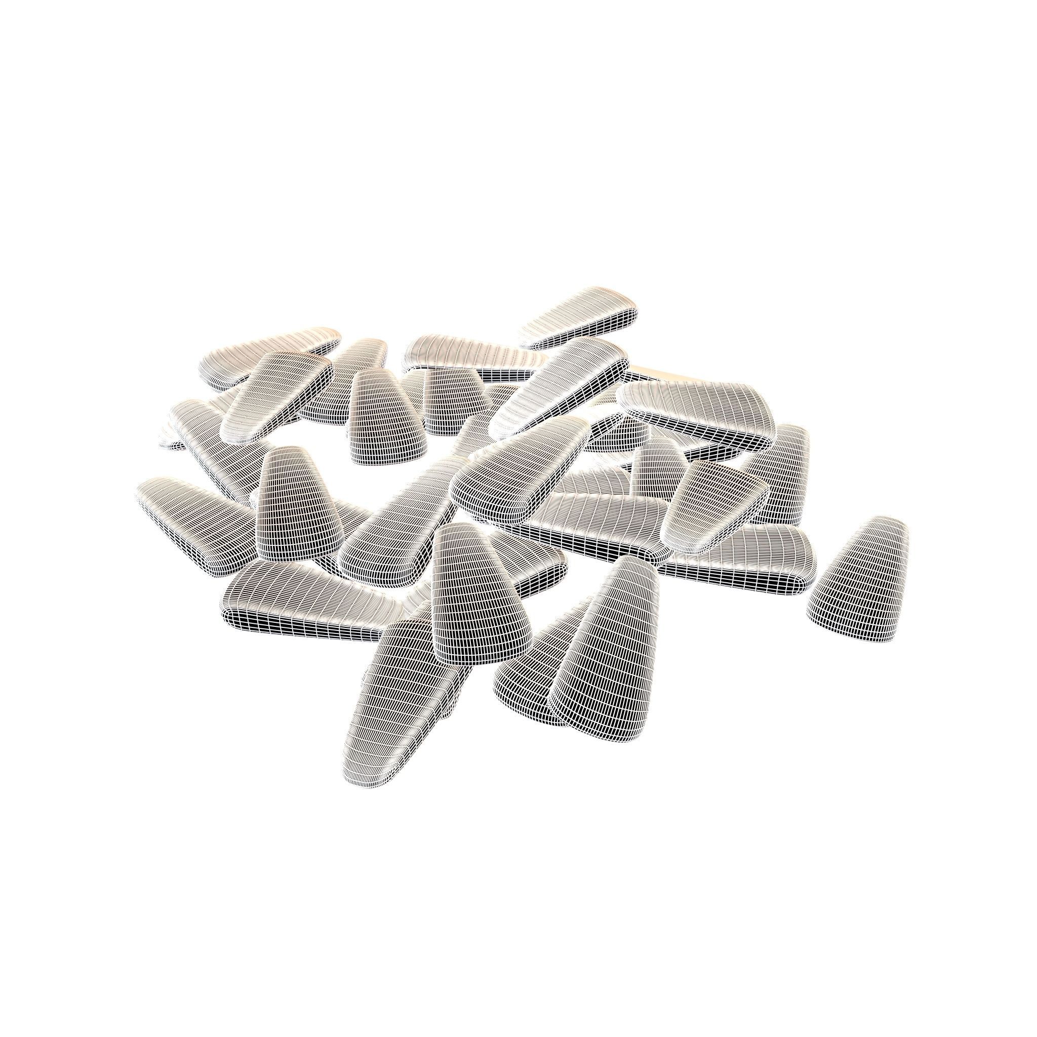 Candy Corn Pile v1 001 Low-poly 3D model_10