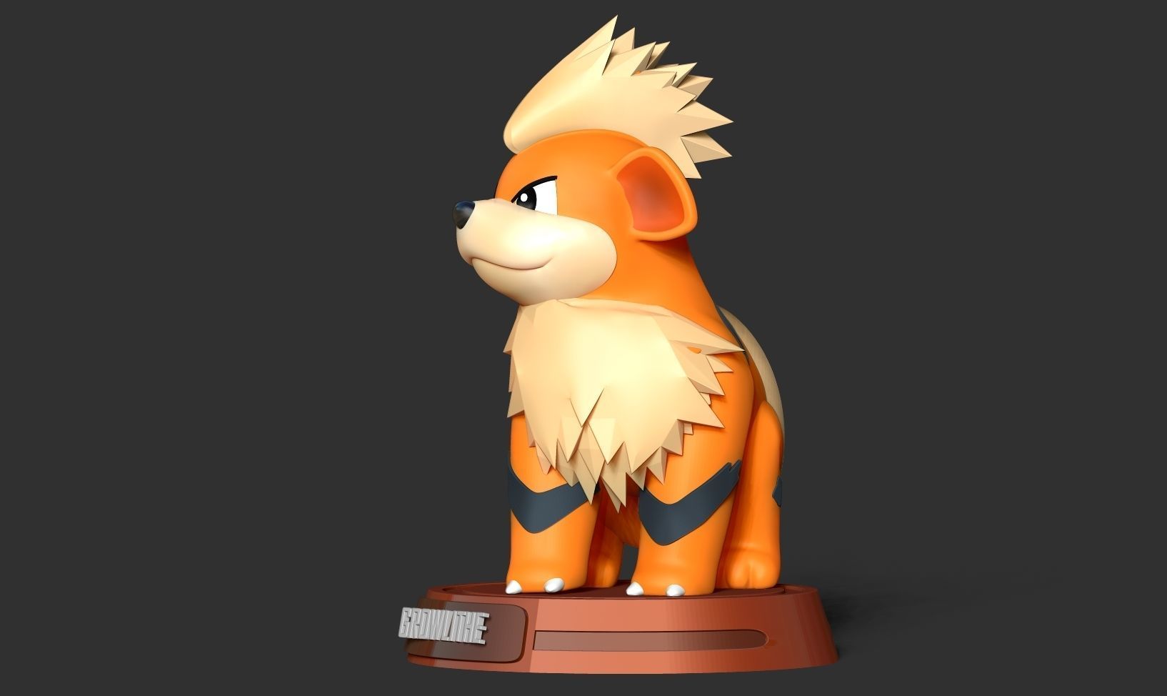 Growlithe - Pokemon Fanart 3D print model_9