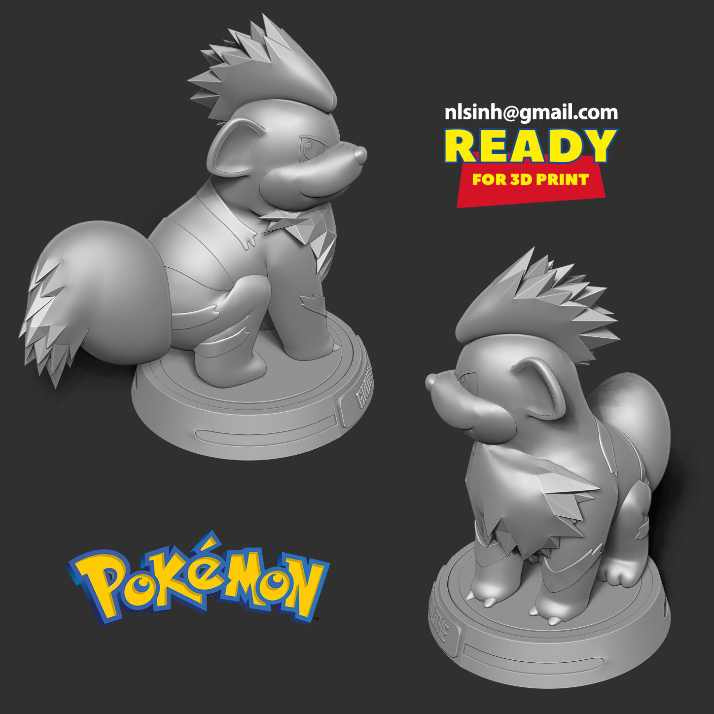 Growlithe - Pokemon Fanart 3D print model_3