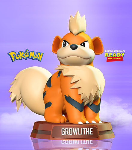 Growlithe - Pokemon Fanart 3D print model