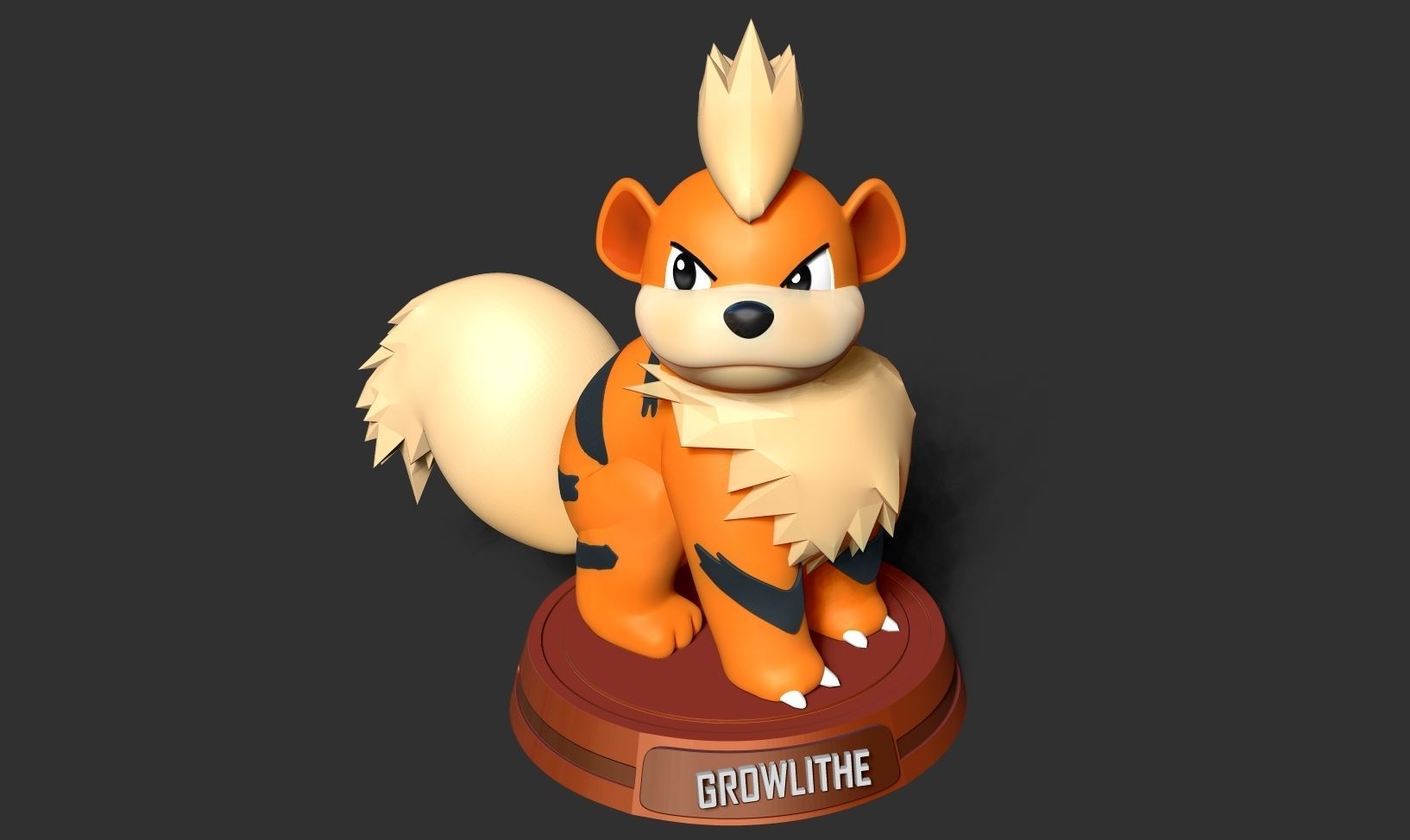Growlithe - Pokemon Fanart 3D print model_15
