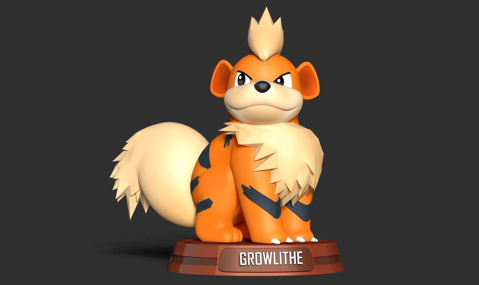 Growlithe - Pokemon Fanart 3D print model_7
