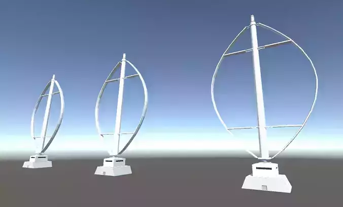 Low-Poly Vertical Wind Turbine