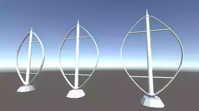 Low-Poly Vertical Wind Turbine