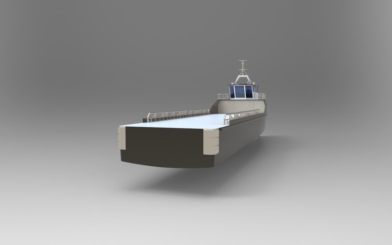 yacht support vessel 3D model_3