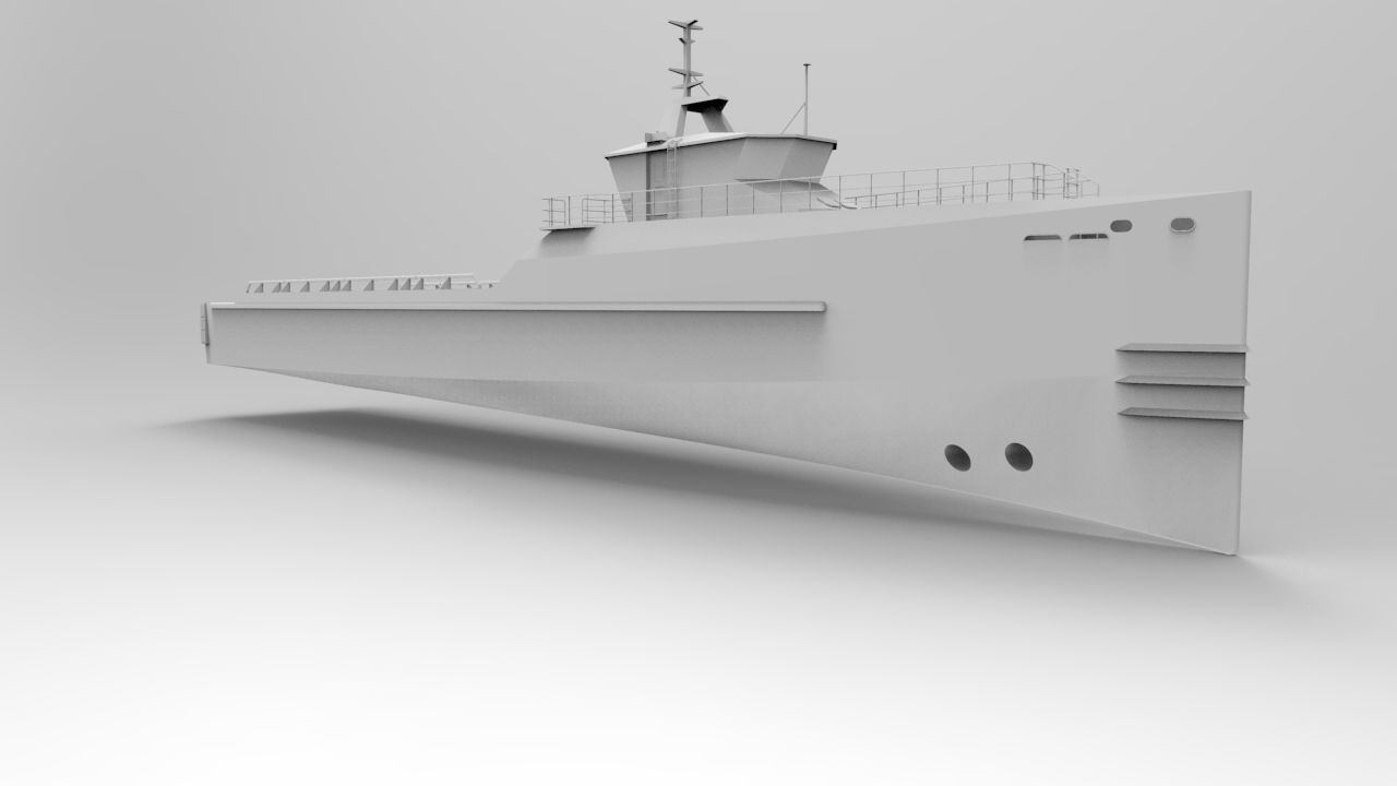 yacht support vessel 3D model_17