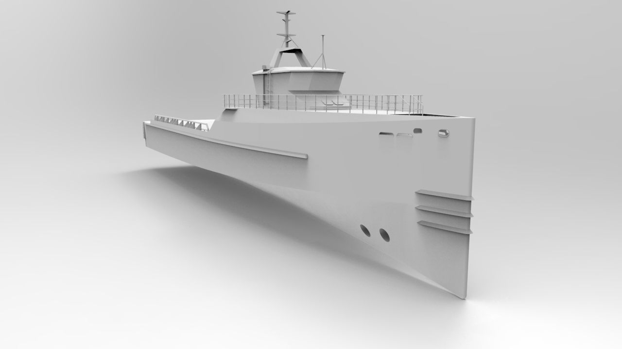 yacht support vessel 3D model_18