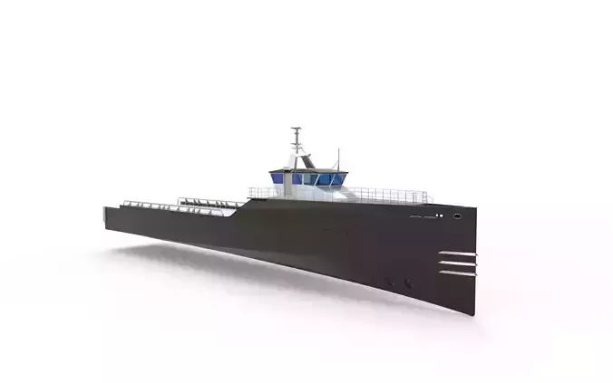 yacht support vessel 3D model