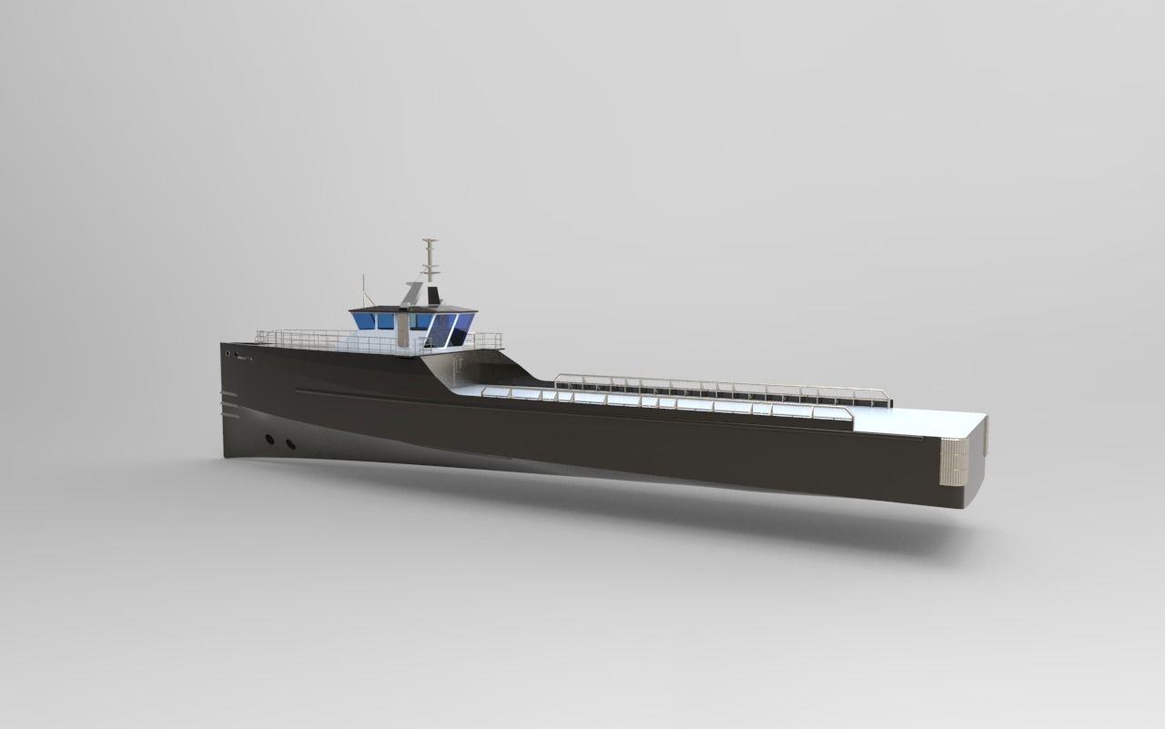 yacht support vessel 3D model_19