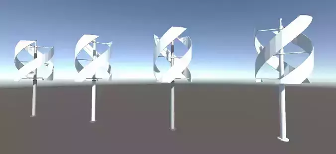 Low-Poly Vertical Wind Turbine