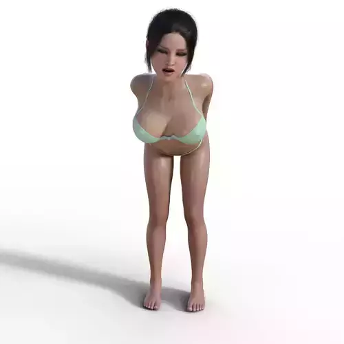 BigDteen woman in bikini