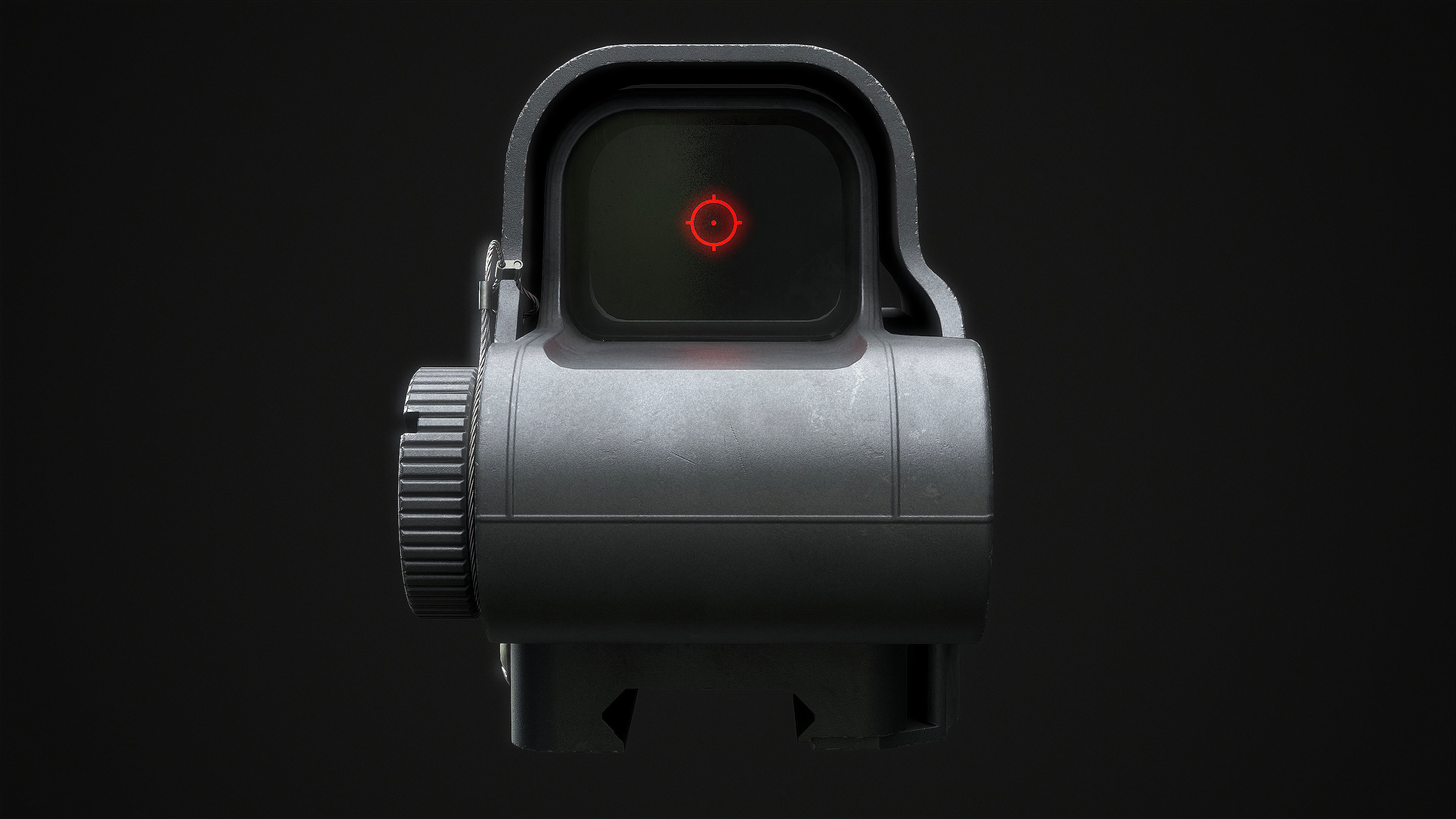 EOTech EXPS3 With Magnifier 3x Low-poly 3D model_11