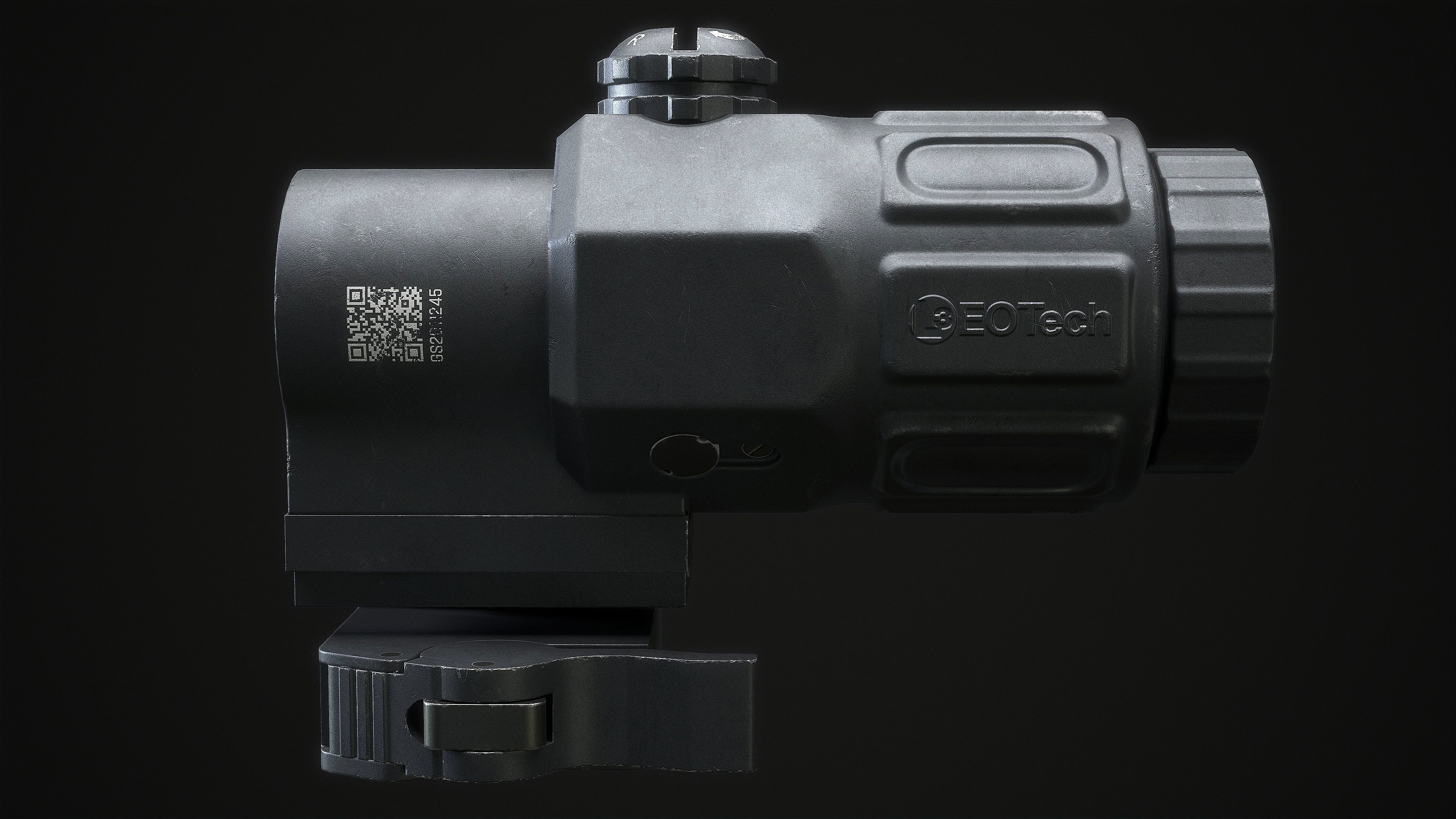 EOTech EXPS3 With Magnifier 3x Low-poly 3D model_23