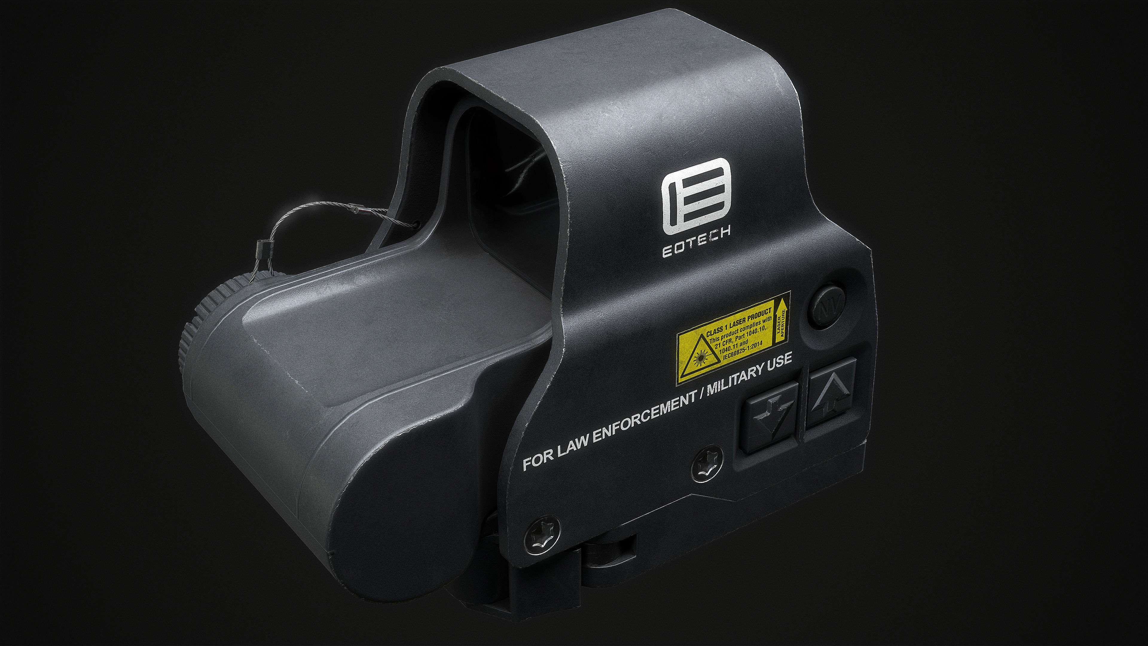 EOTech EXPS3 With Magnifier 3x Low-poly 3D model_13