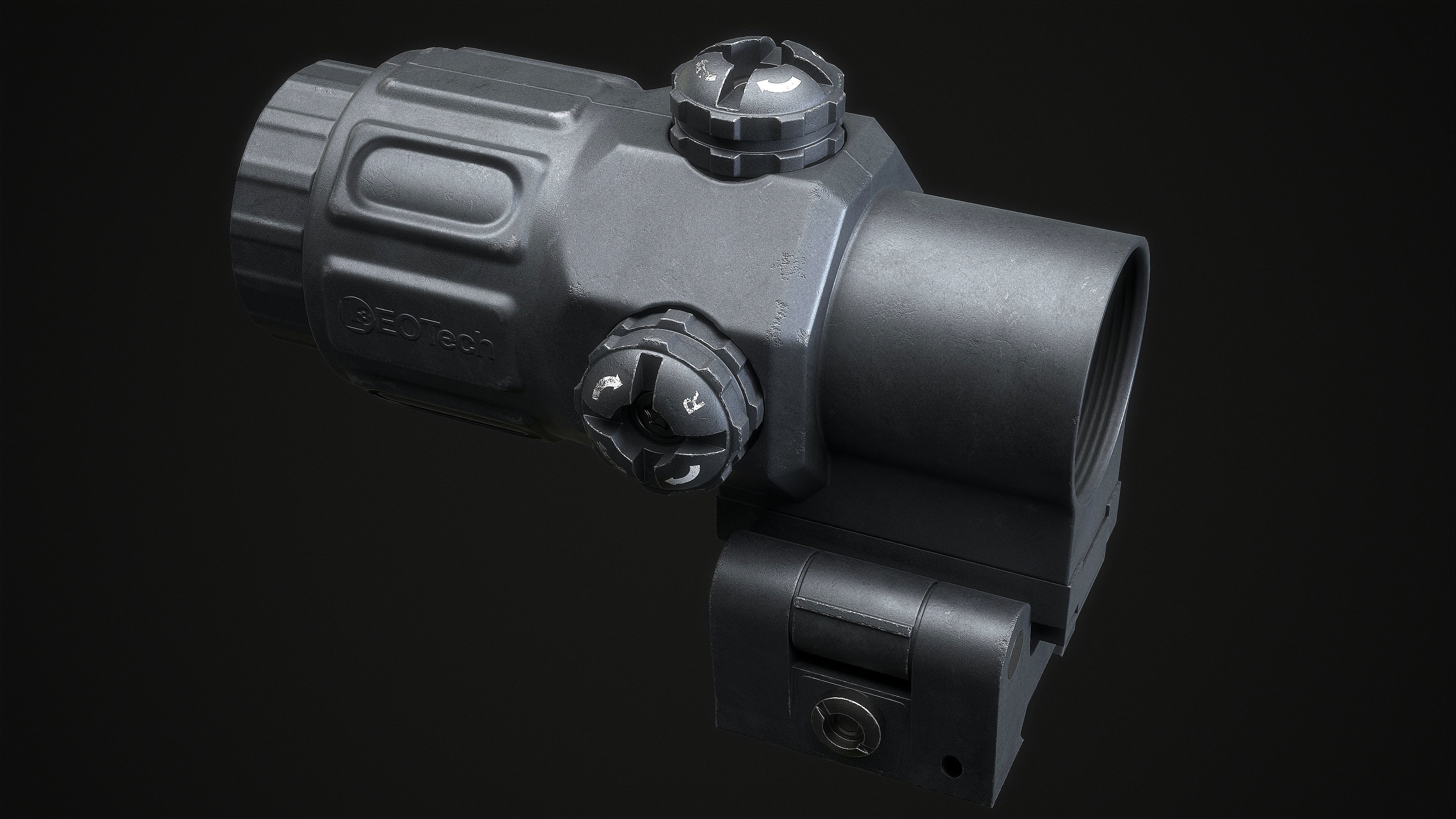 EOTech EXPS3 With Magnifier 3x Low-poly 3D model_27