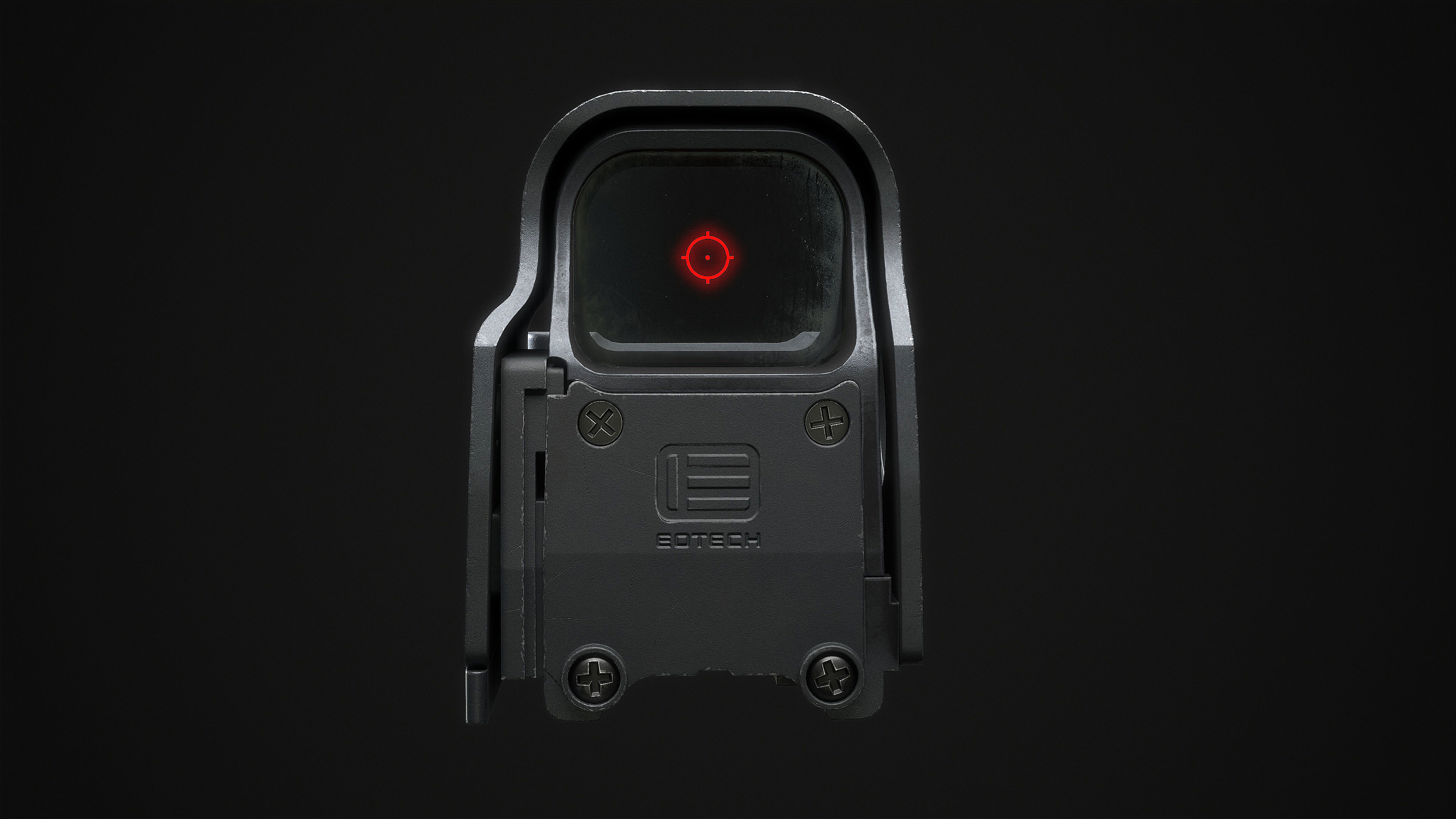 EOTech EXPS3 With Magnifier 3x Low-poly 3D model_9