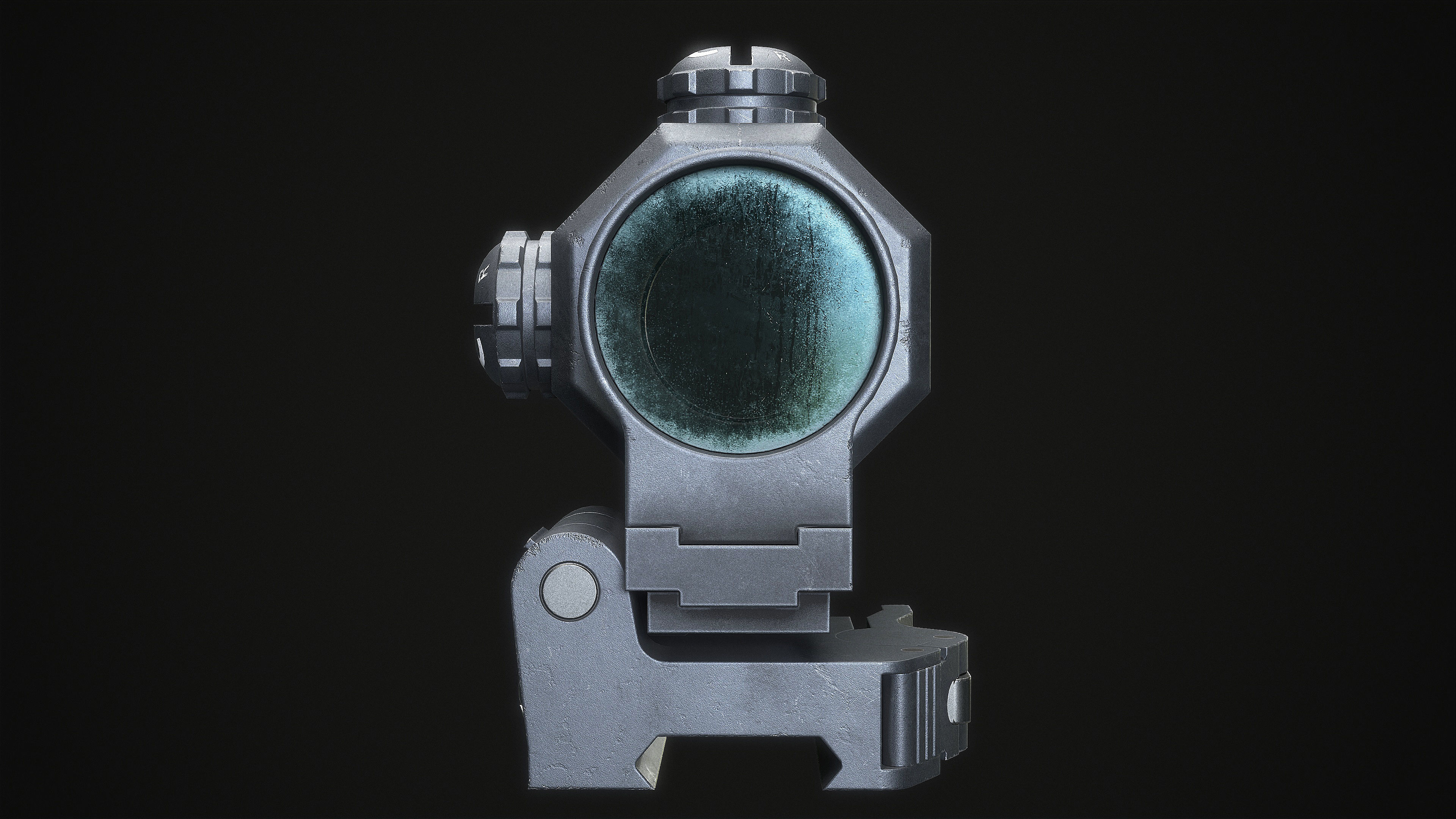 EOTech EXPS3 With Magnifier 3x Low-poly 3D model_26