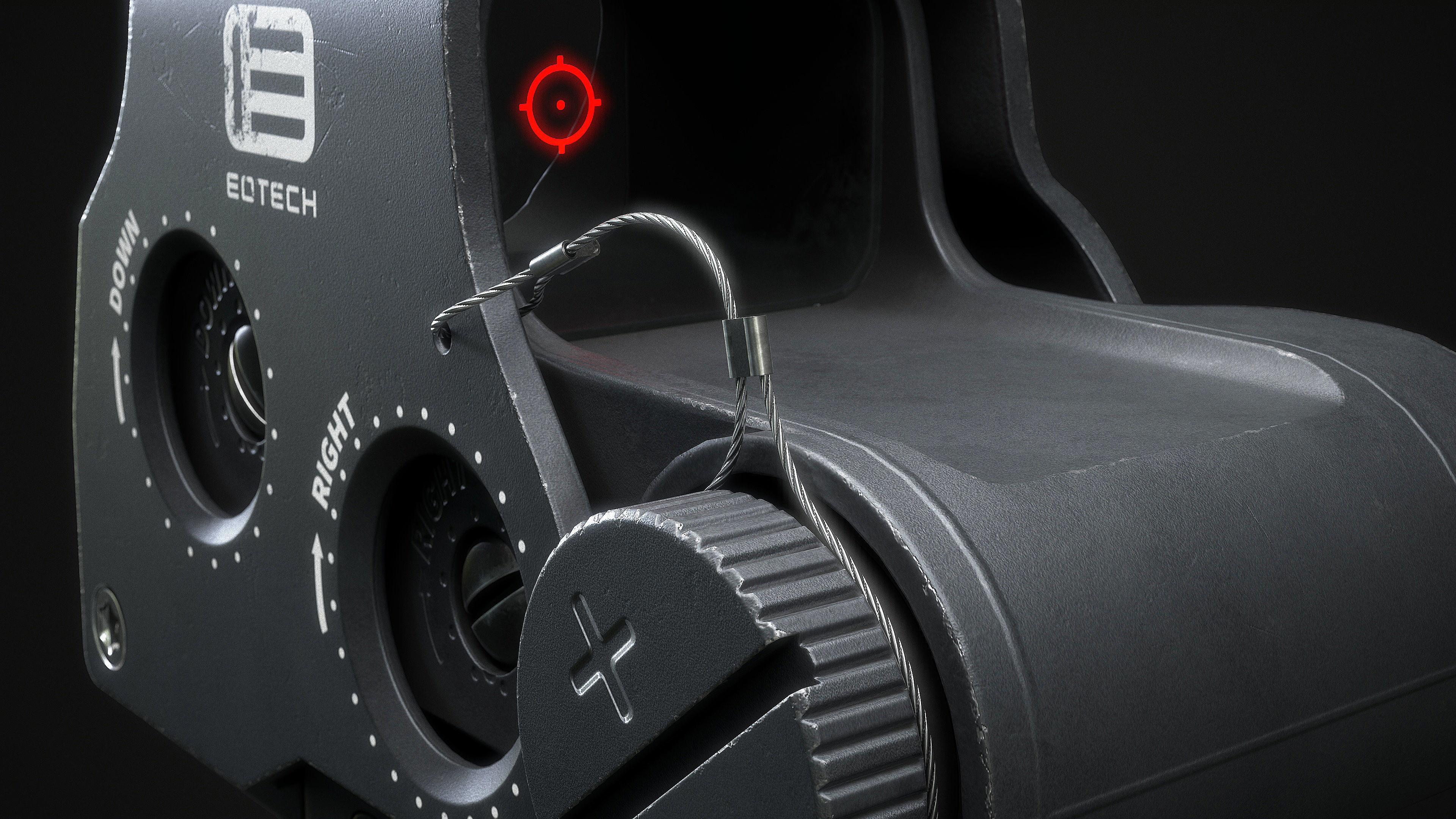 EOTech EXPS3 With Magnifier 3x Low-poly 3D model_22