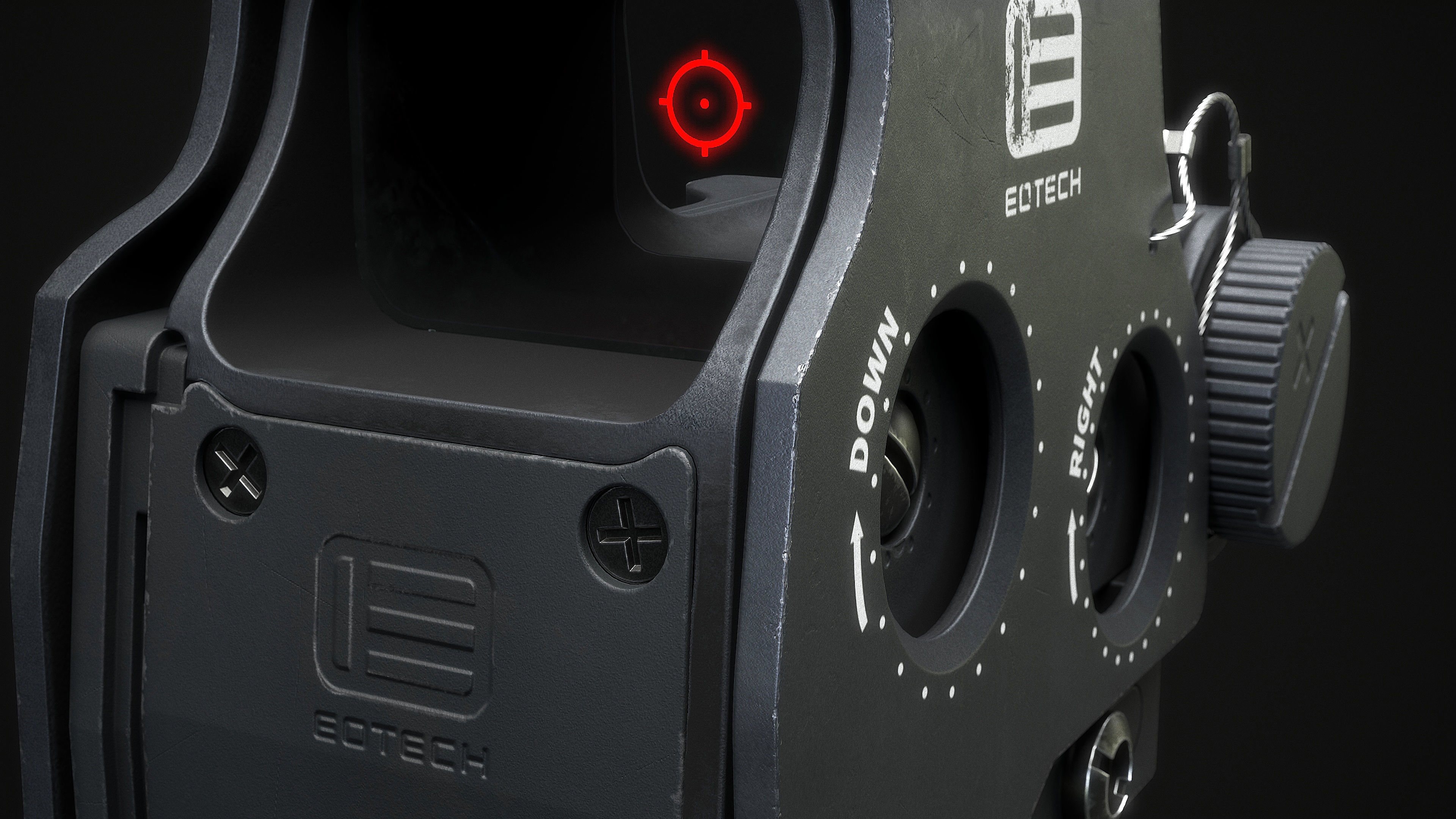 EOTech EXPS3 With Magnifier 3x Low-poly 3D model_20