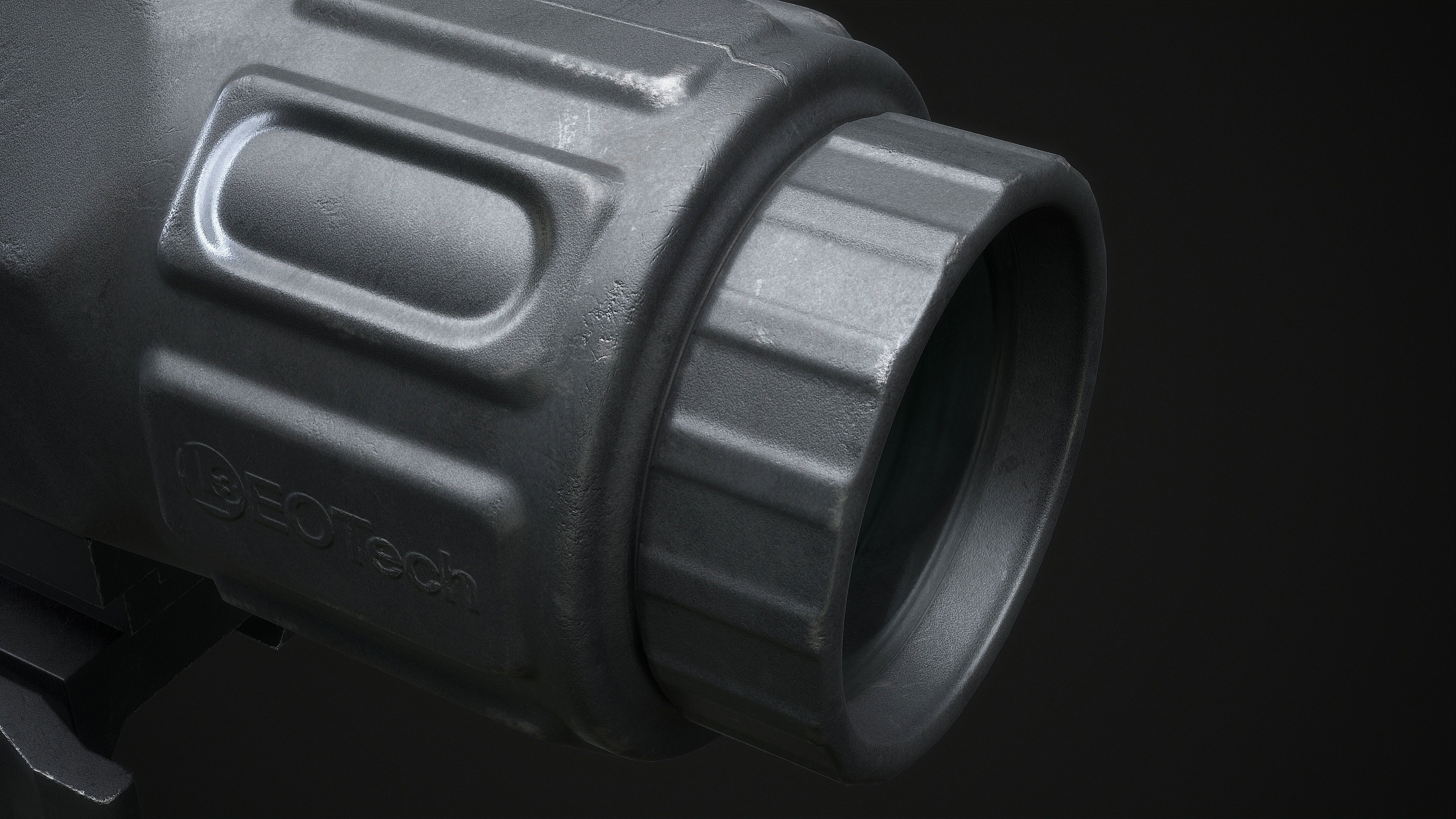 EOTech EXPS3 With Magnifier 3x Low-poly 3D model_31