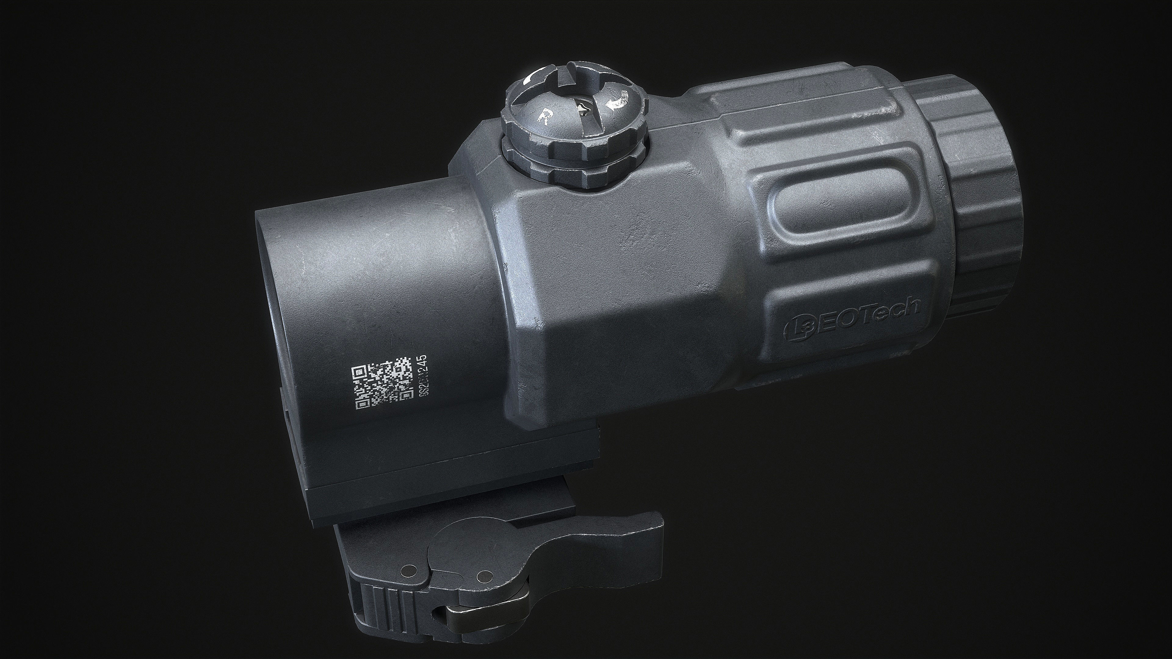 EOTech EXPS3 With Magnifier 3x Low-poly 3D model_28