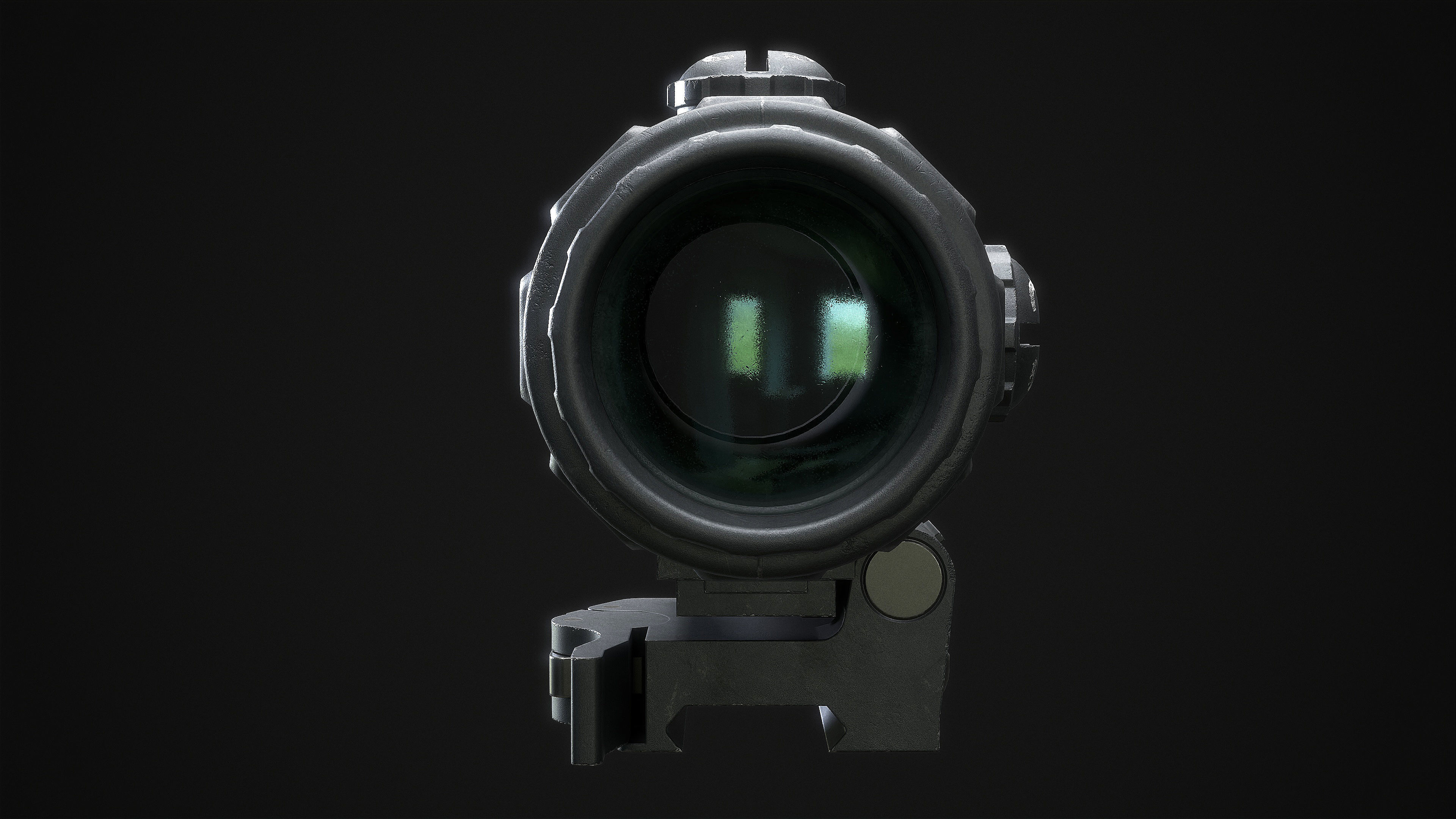 EOTech EXPS3 With Magnifier 3x Low-poly 3D model_24