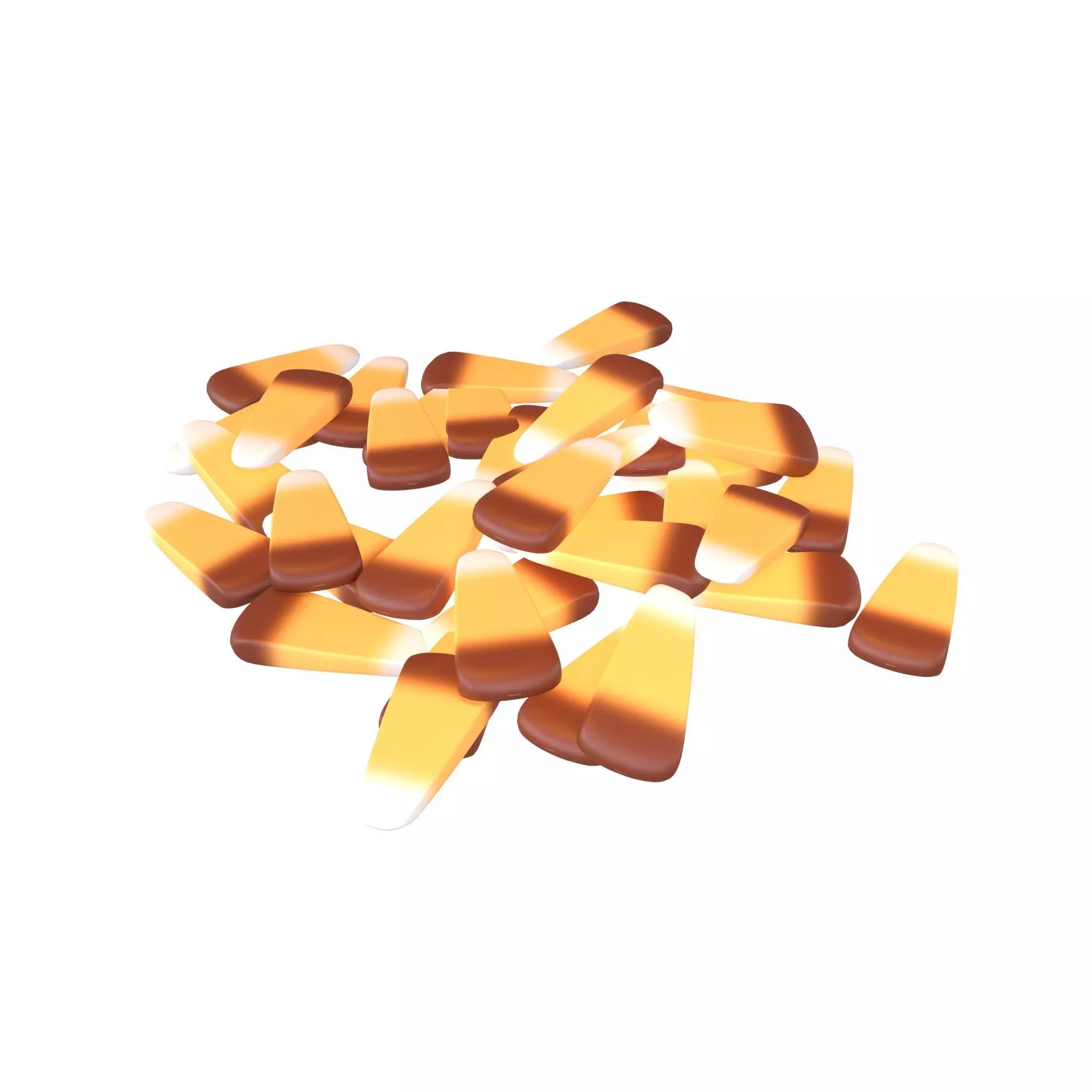 Candy Corn Pile v1 002 Low-poly 3D model_0