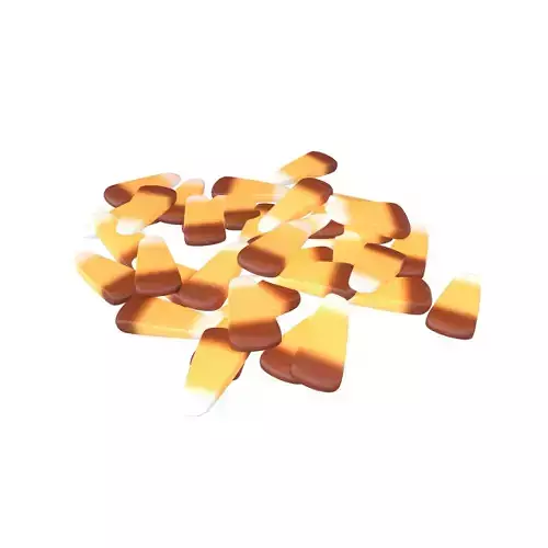 Candy Corn Pile v1 002 Low-poly 3D model