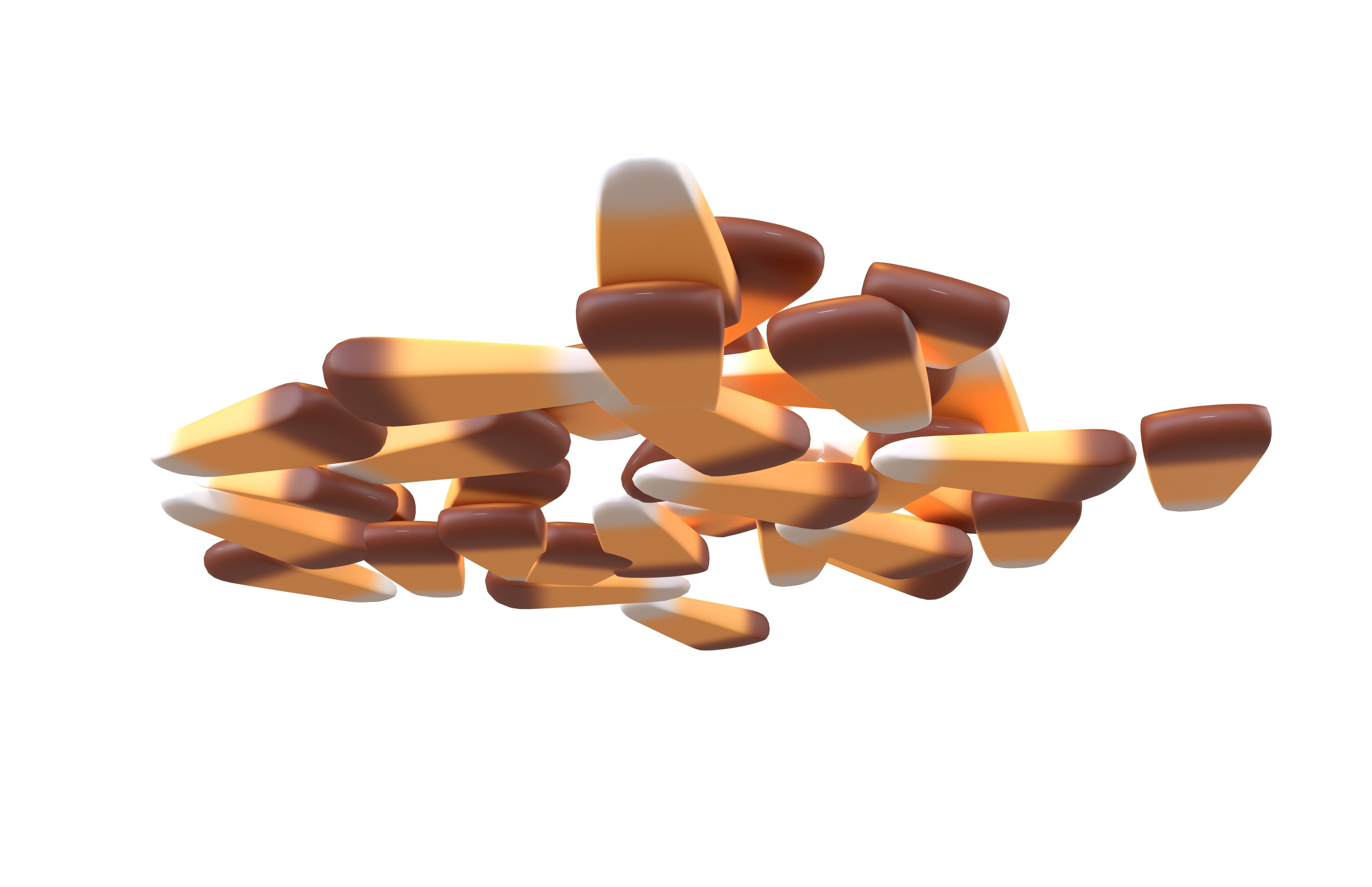 Candy Corn Pile v1 002 Low-poly 3D model_2