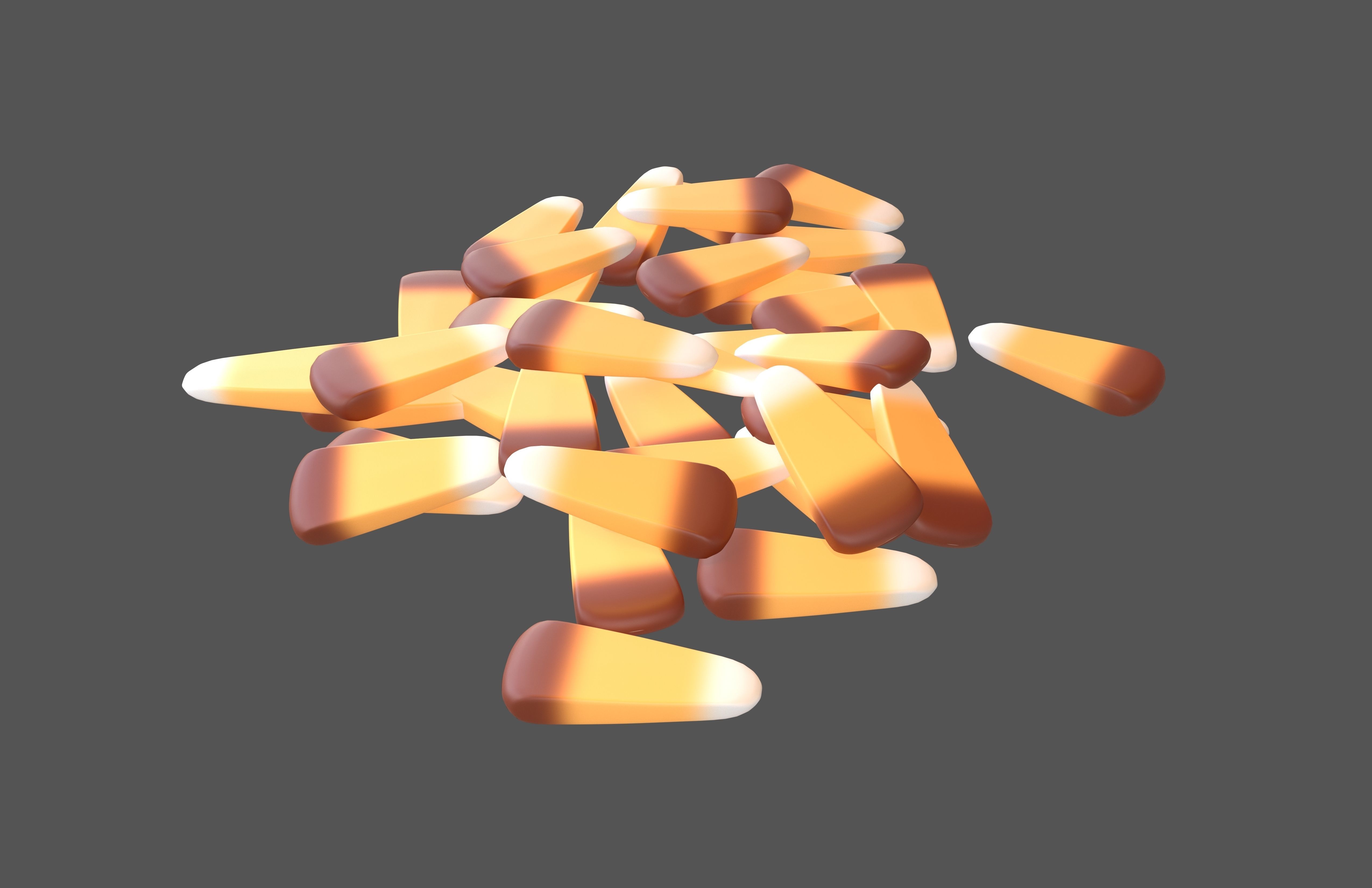 Candy Corn Pile v1 002 Low-poly 3D model_6
