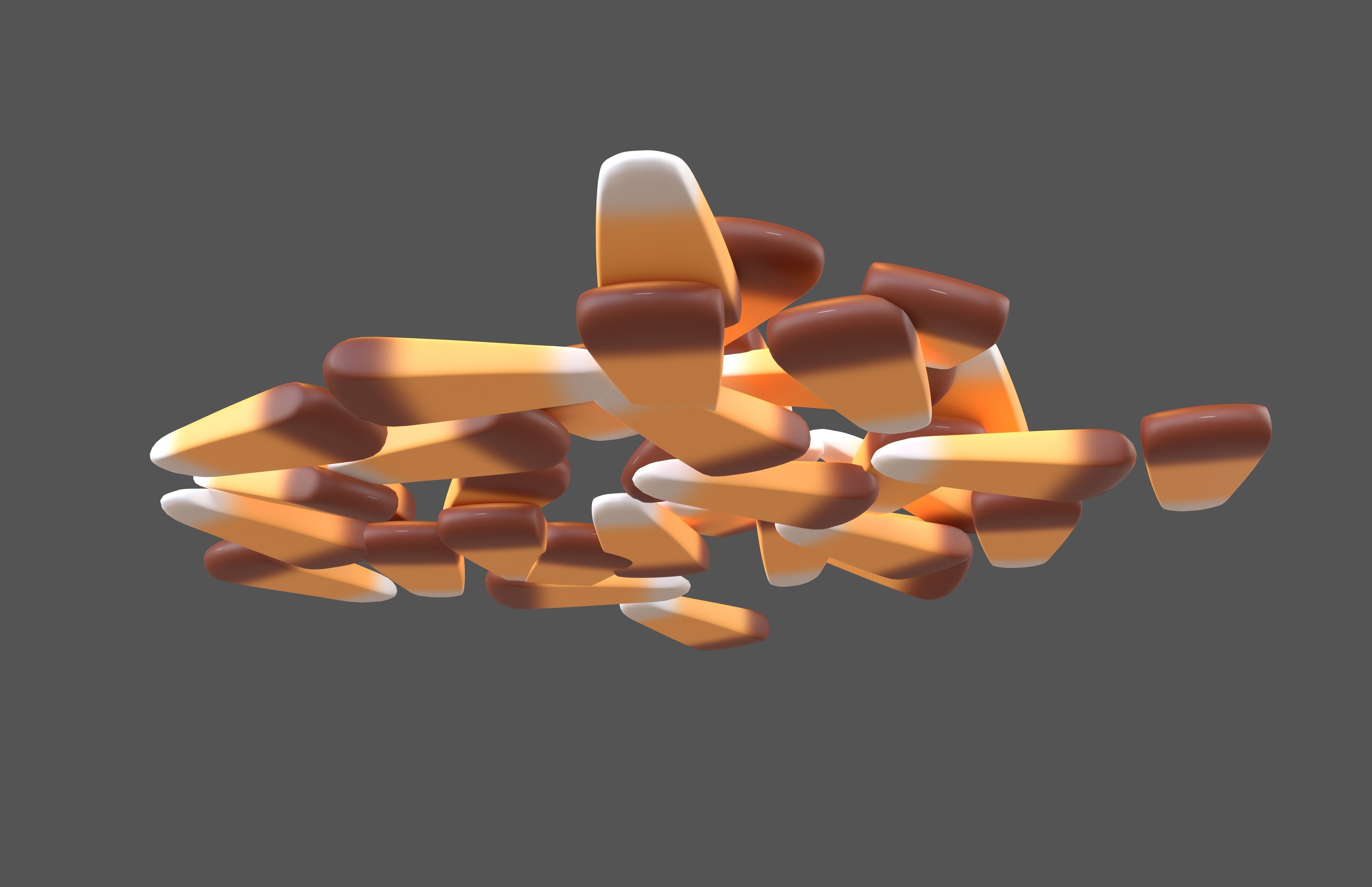 Candy Corn Pile v1 002 Low-poly 3D model_7