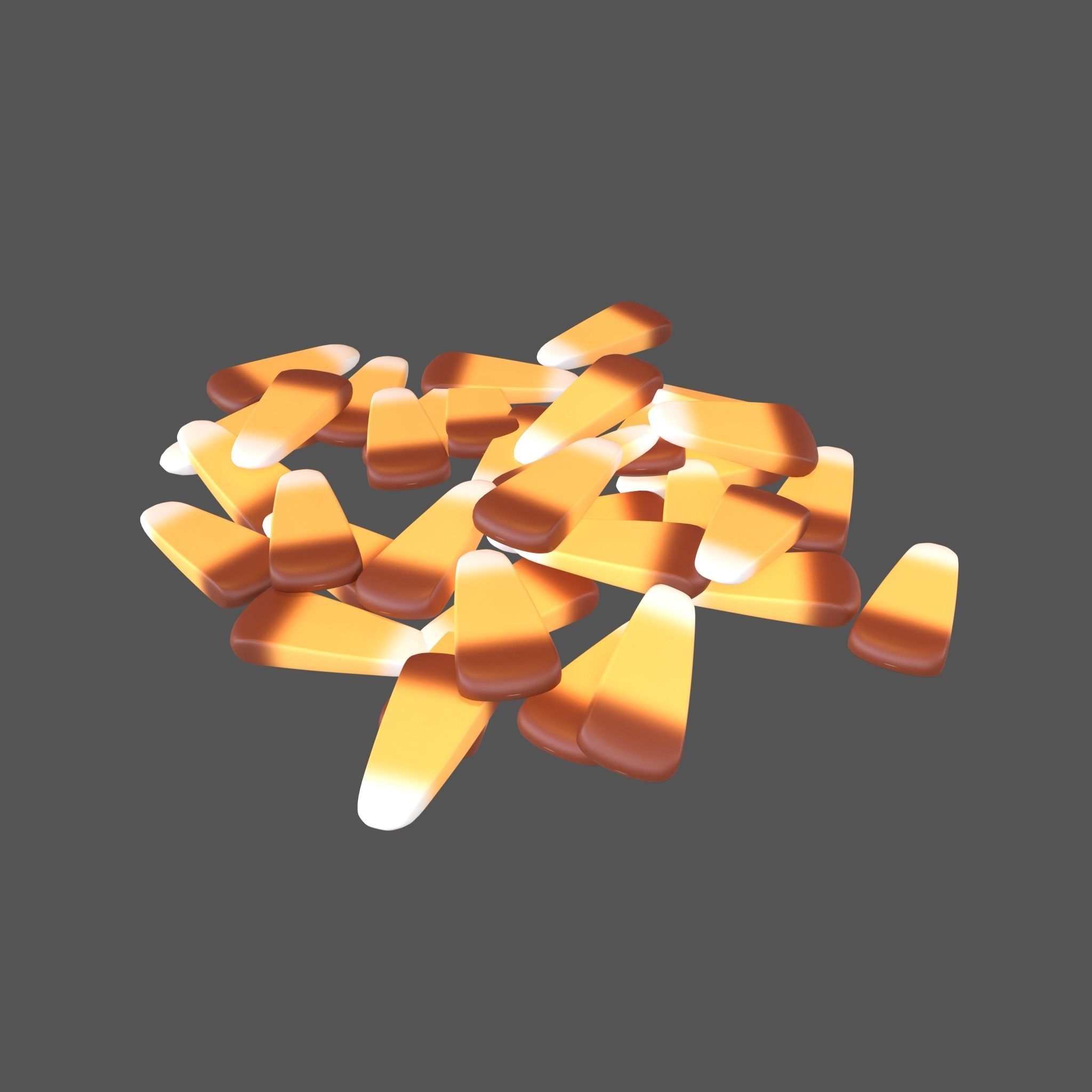 Candy Corn Pile v1 002 Low-poly 3D model_4