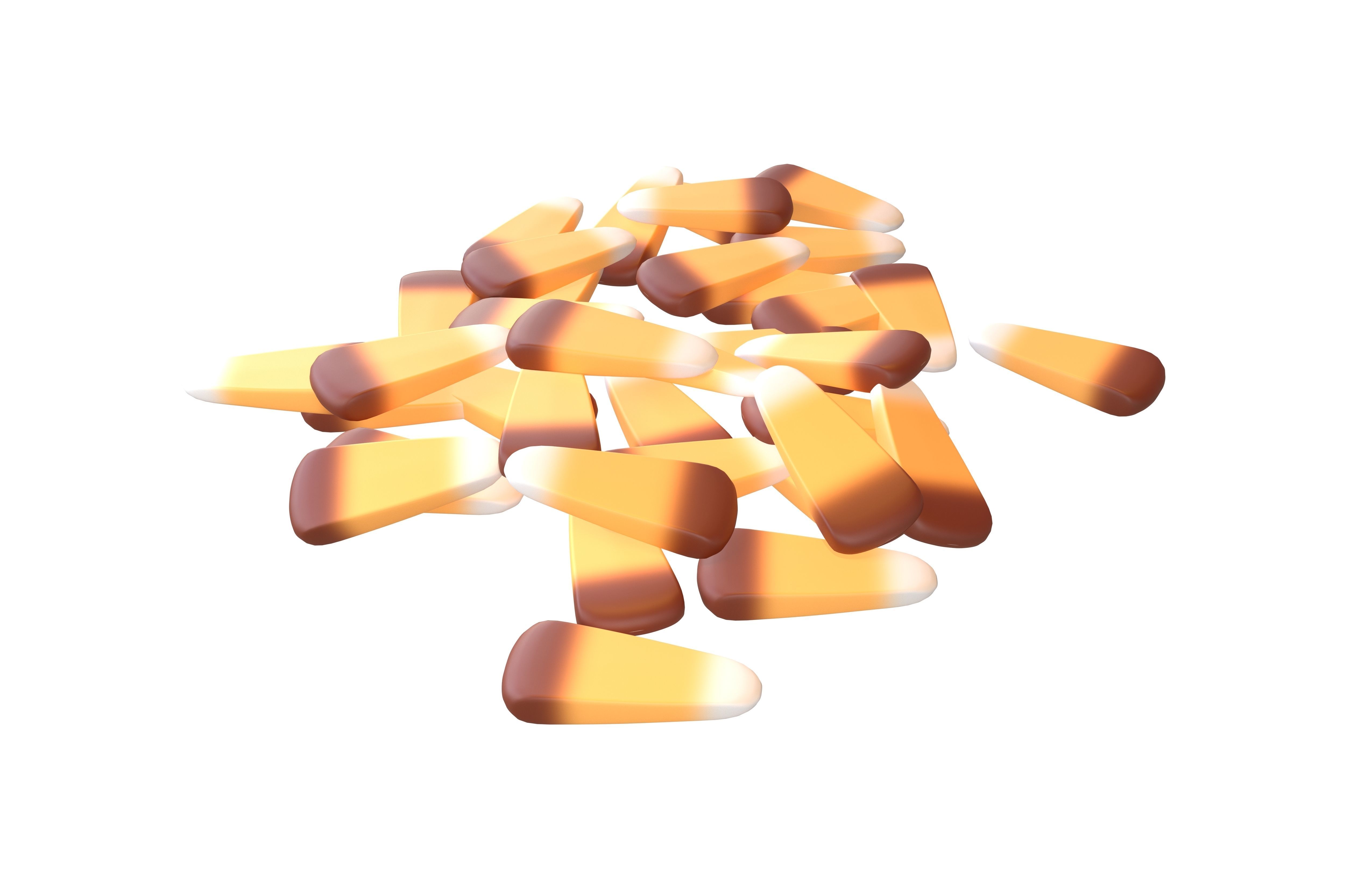 Candy Corn Pile v1 002 Low-poly 3D model_3