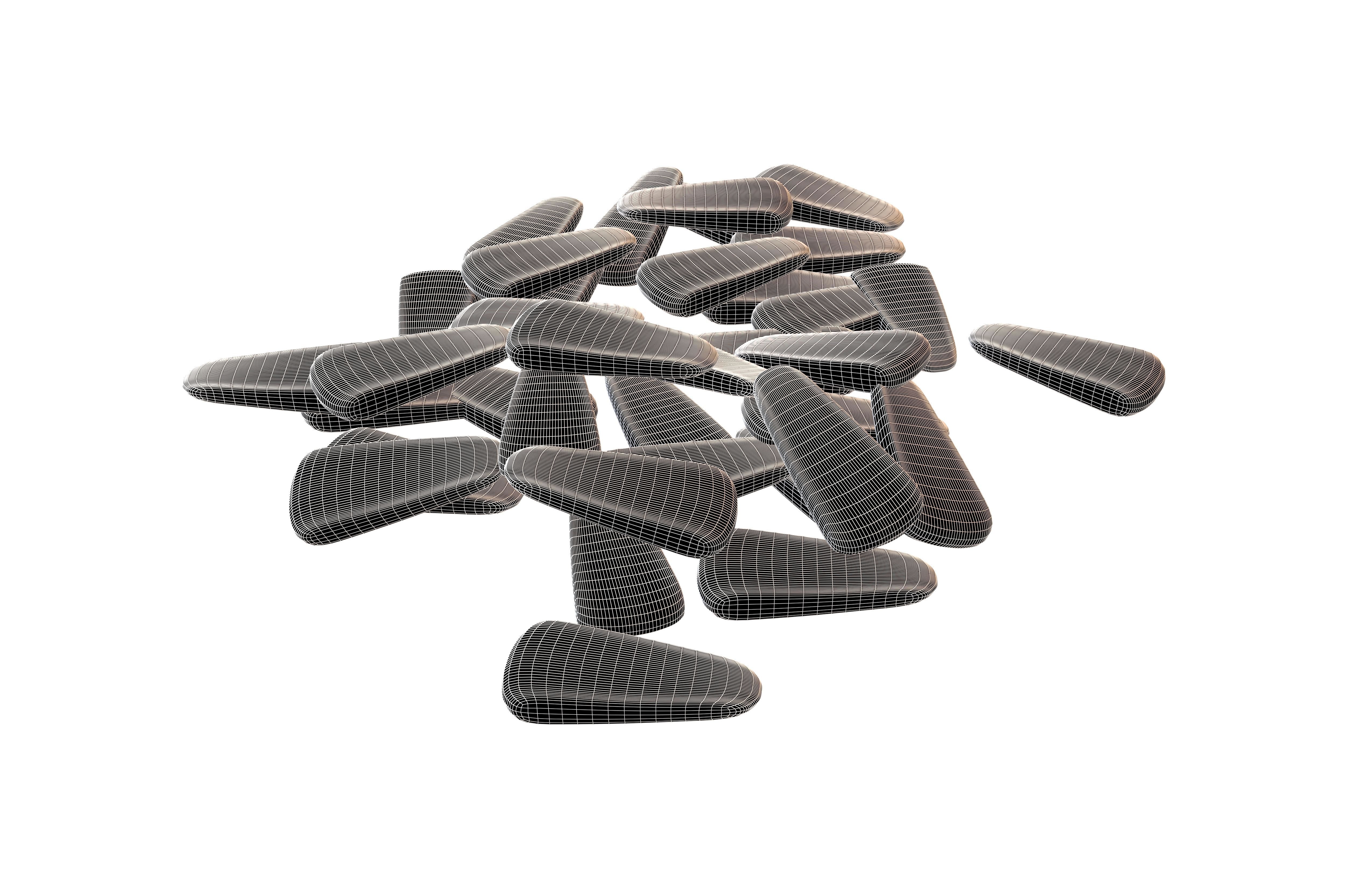 Candy Corn Pile v1 002 Low-poly 3D model_9