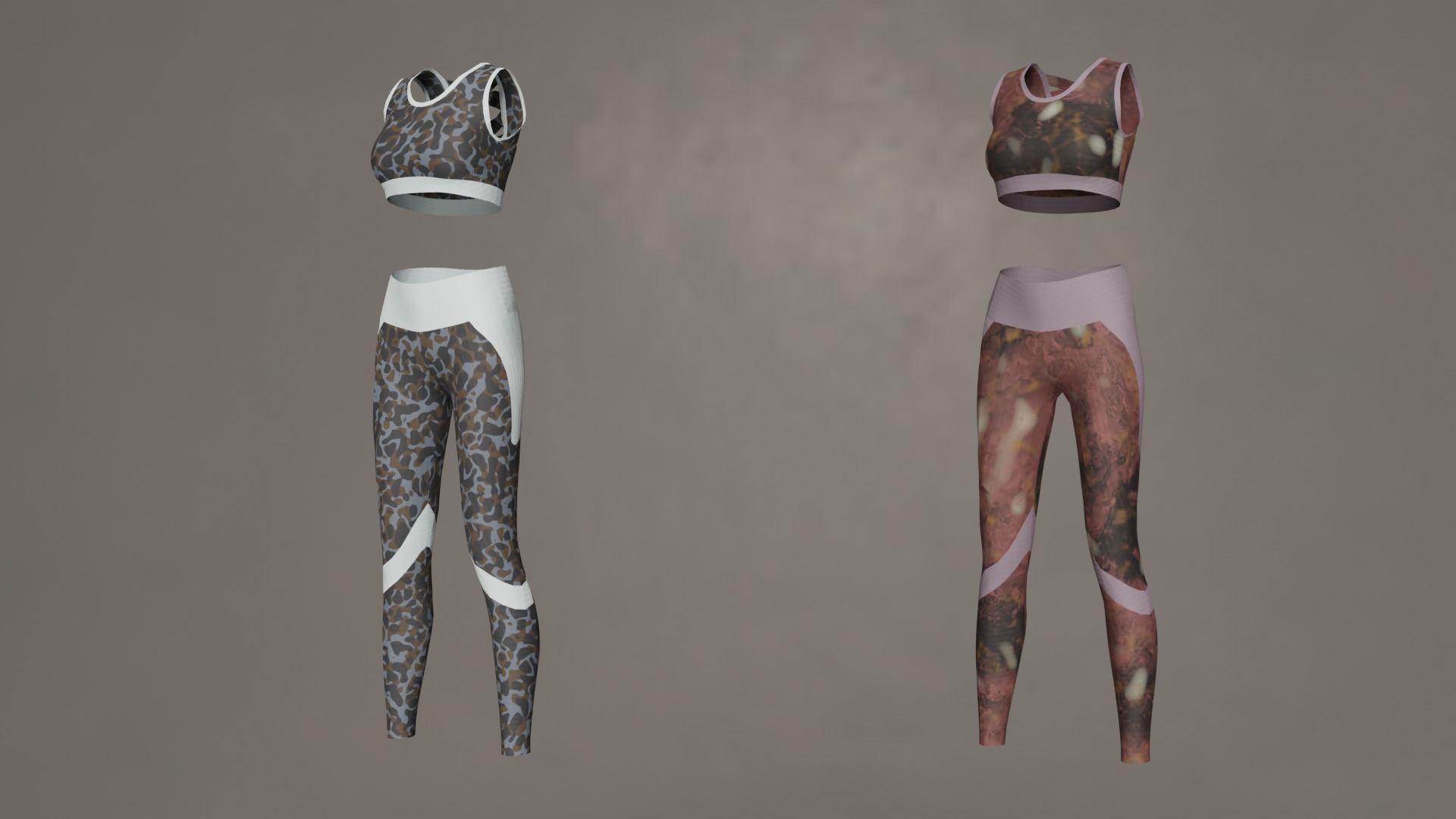 Female Sport Outfit 3D model_2