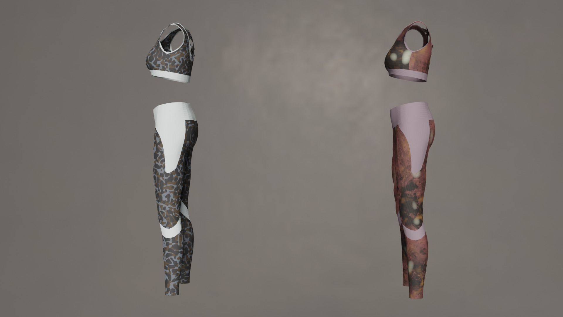 Female Sport Outfit 3D model_4