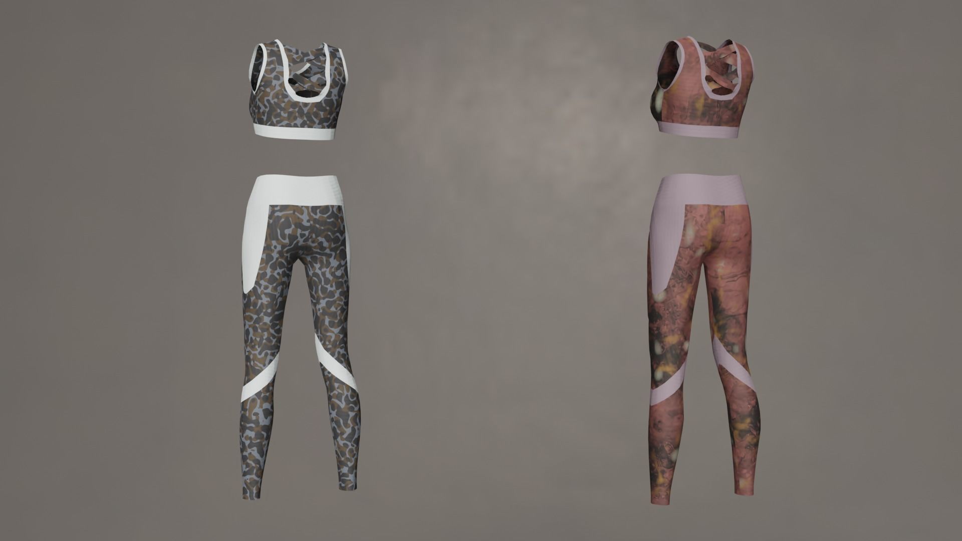 Female Sport Outfit 3D model_6