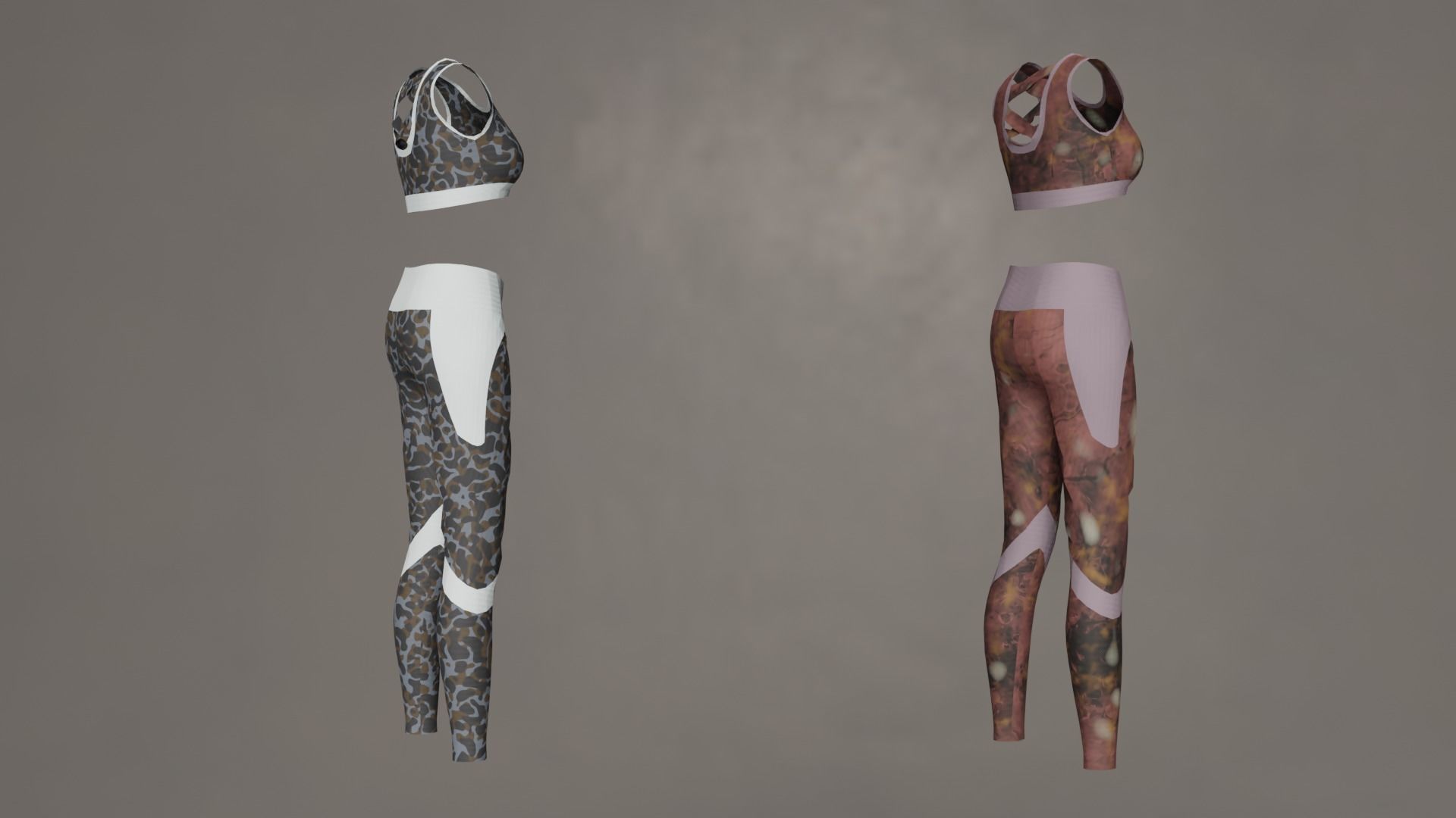 Female Sport Outfit 3D model_9