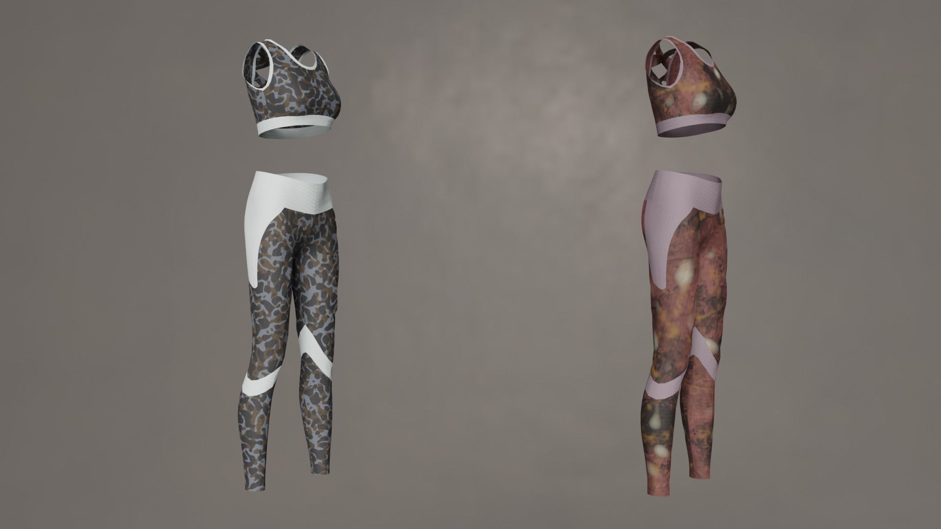 Female Sport Outfit 3D model_11