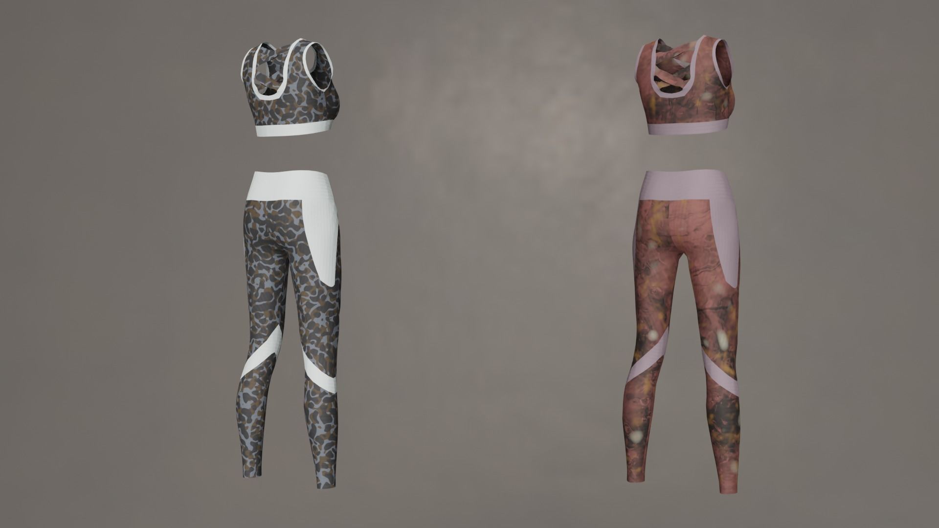 Female Sport Outfit 3D model_8