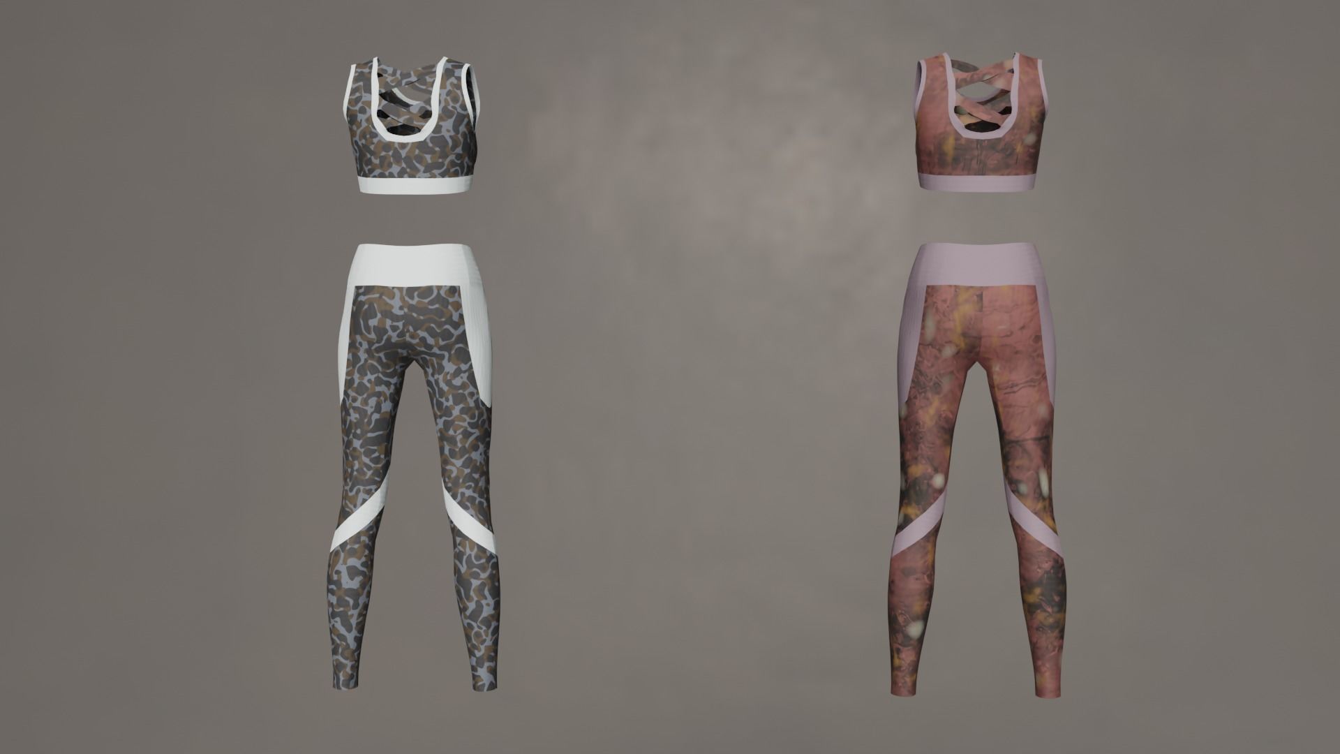 Female Sport Outfit 3D model_7