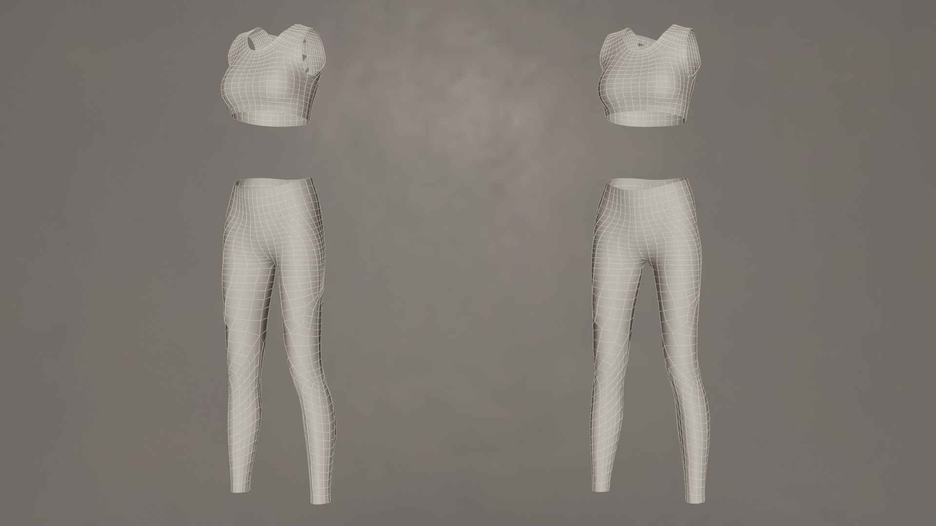 Female Sport Outfit 3D model_17