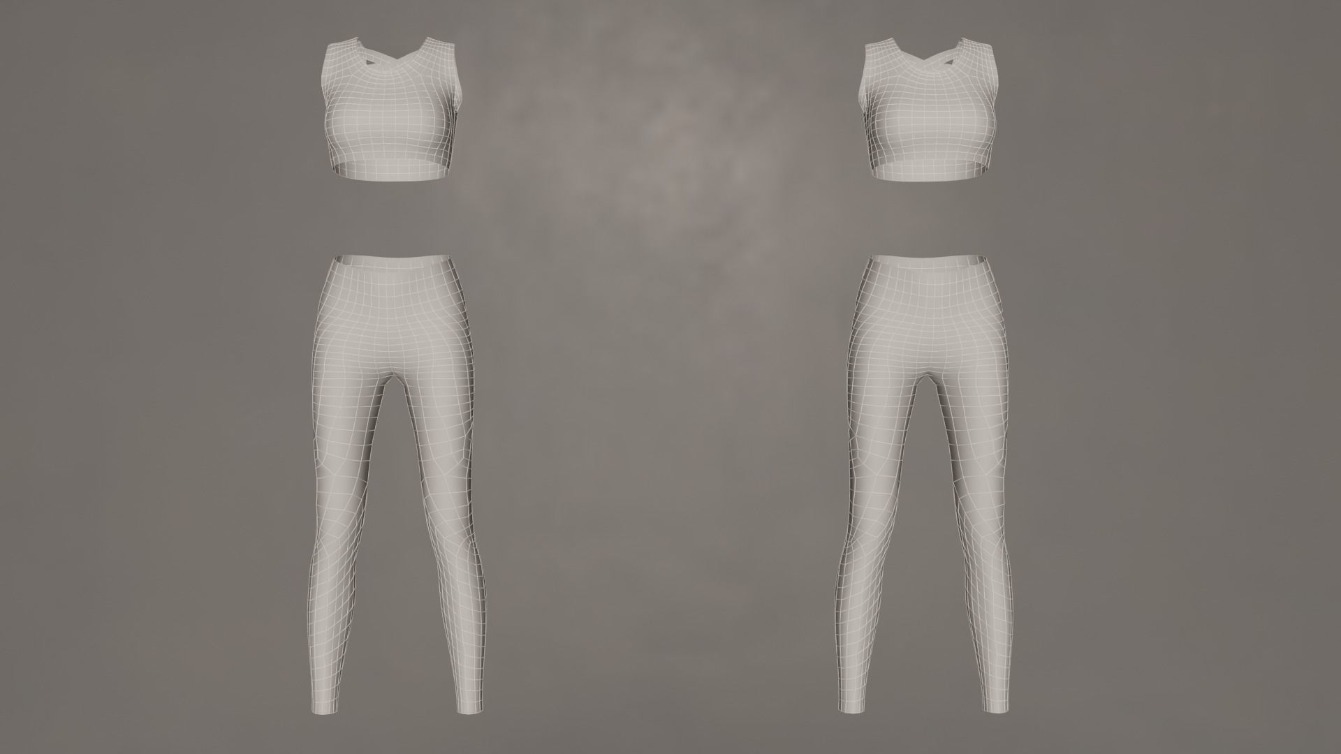 Female Sport Outfit 3D model_20